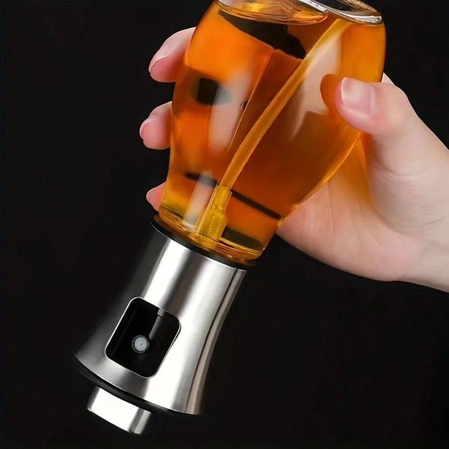 Oil Sprayer Bottle With Glass Stainless Steel Mister Free Funnel - Revitalize Mind Body