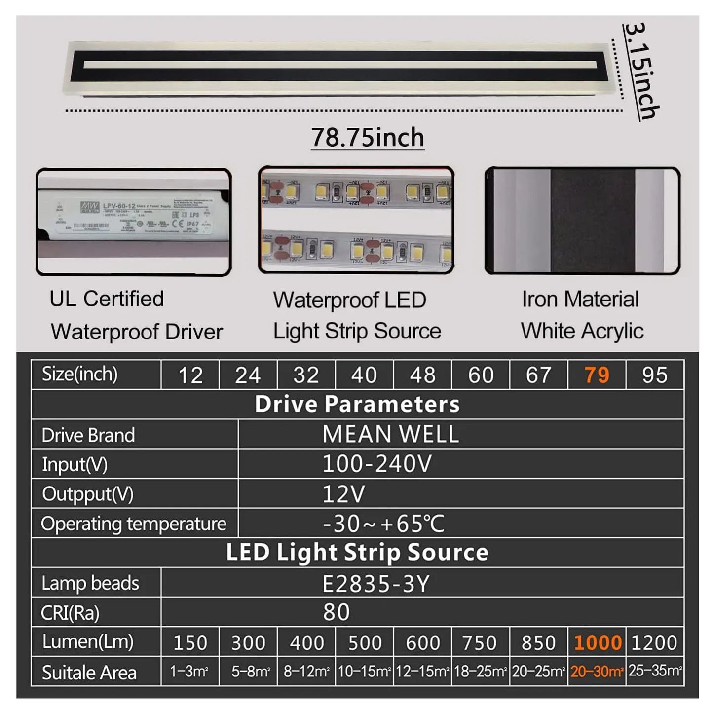 Outdoor Linear LED Wall Light Fixture Modern Frosted Acrylic IP67 - Revitalize Mind Body