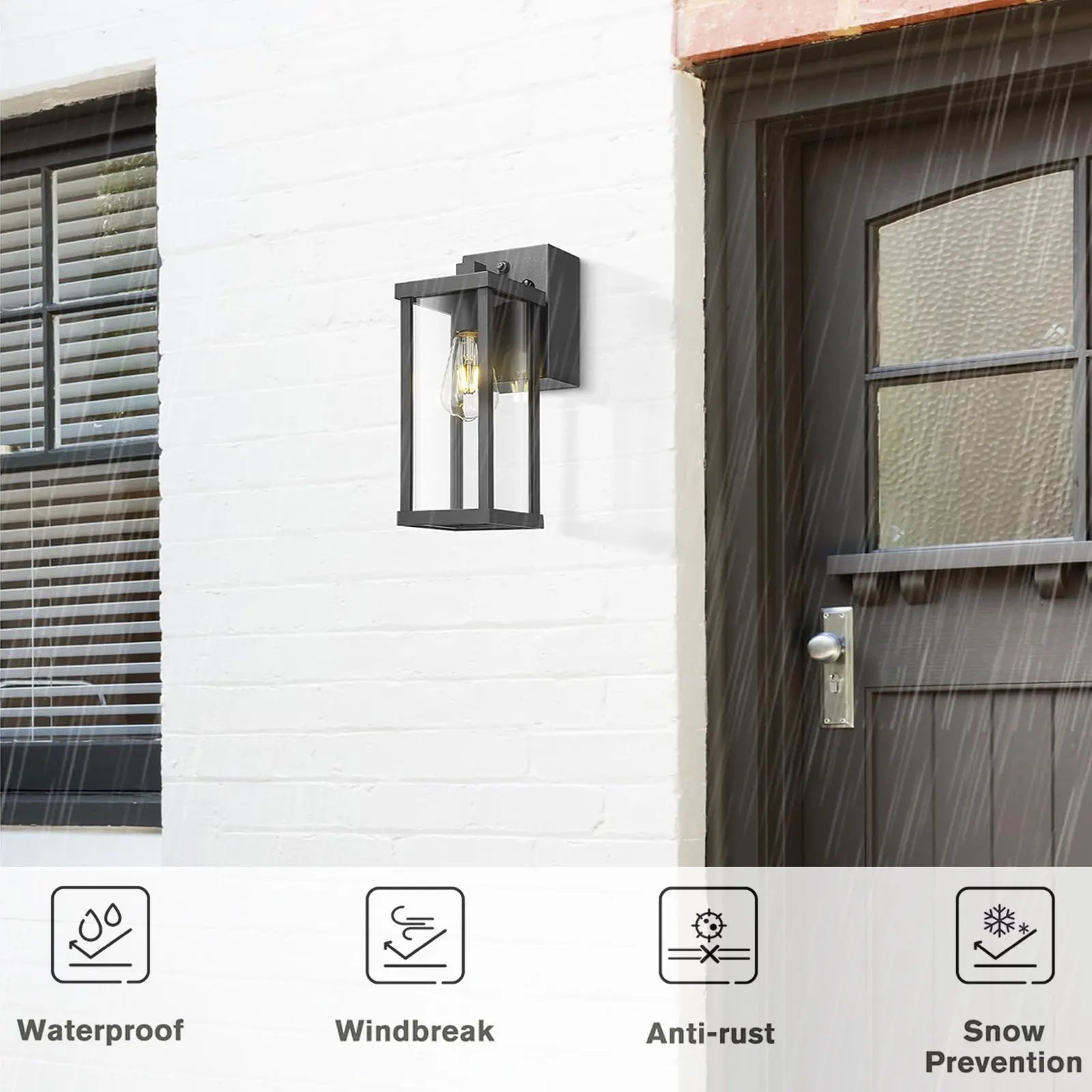 Porch Light With GFCI Outlet Dusk To Dawn Wall Mount - Revitalize Mind Body