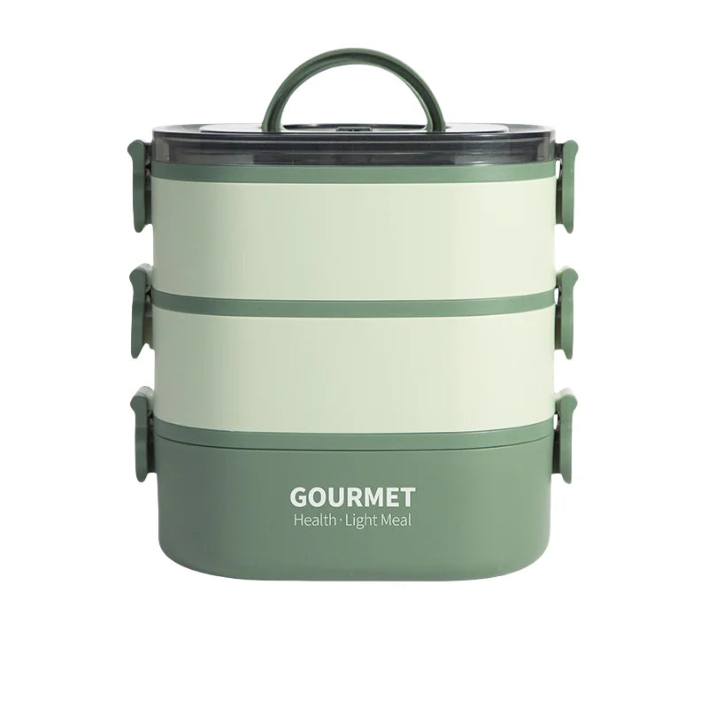 Three Layer Stackable Bento Box Leakproof Microwave Safe Lunch Container - Revitalize Mind Body