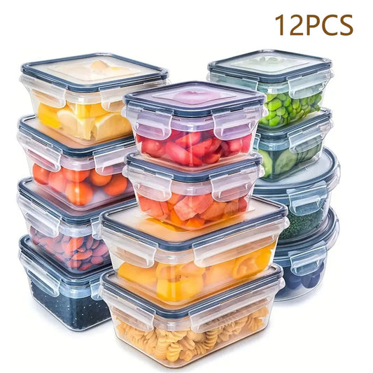 NONED 12-Piece Airtight Lunch Boxes Microwave Safe BPA Free - Revitalize Mind Body