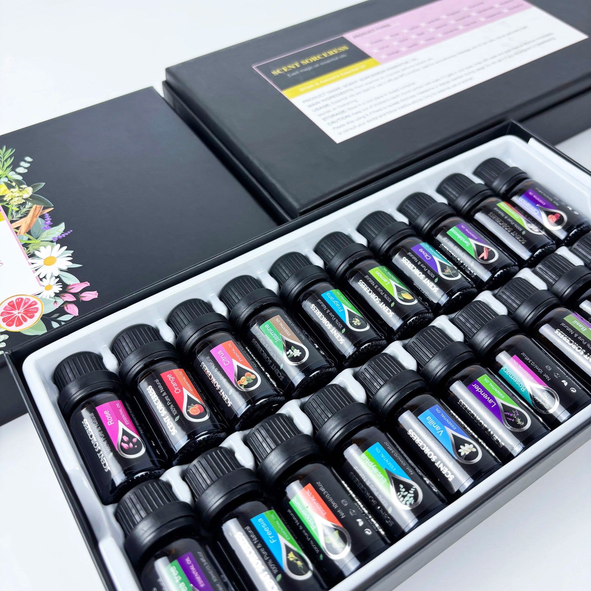 Scent Sorceress Essential Oils Set Lavender Eucalyptus Sweet Orange Lemon - Revitalize Mind Body