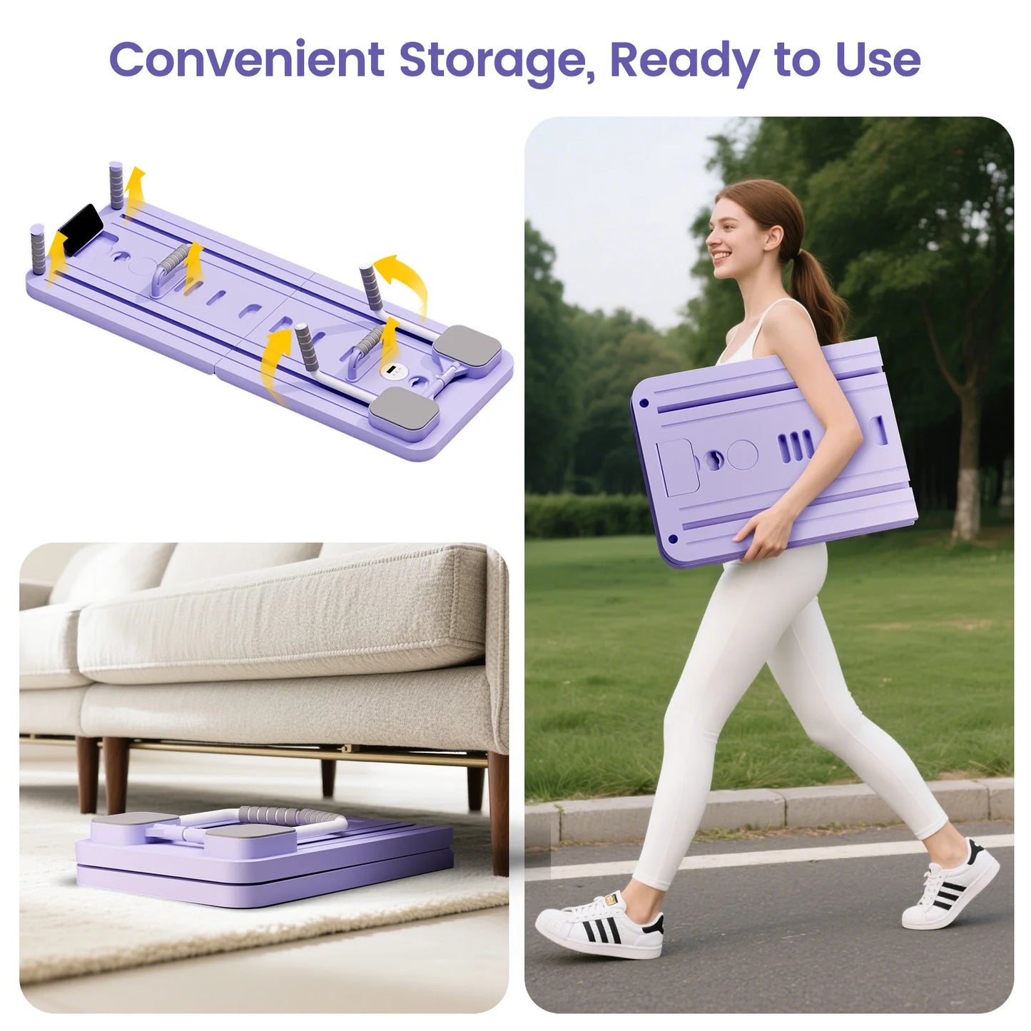 Ab Pilates Board Multi Functional Fitness System With Resistance Bands - Revitalize Mind Body