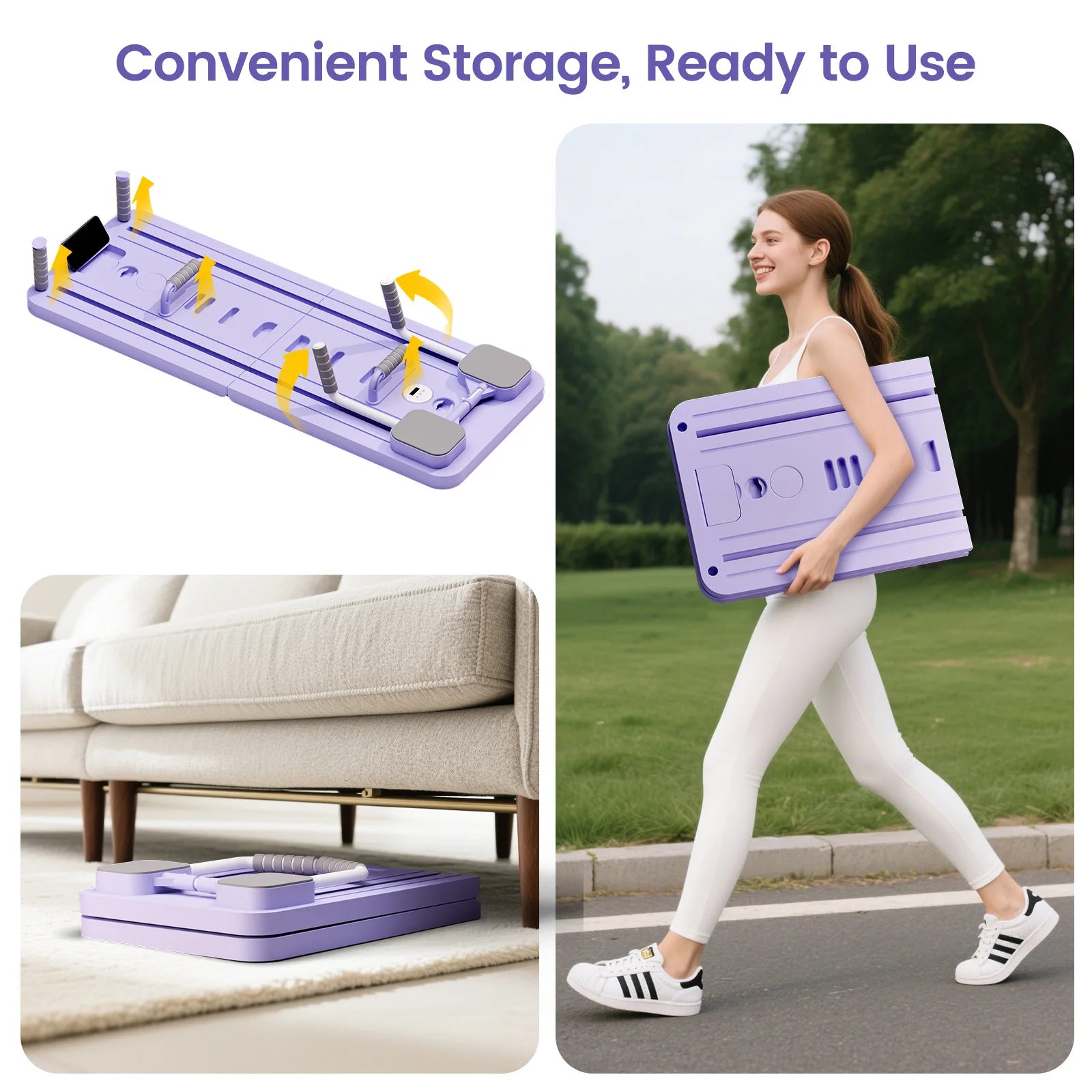 Ab Pilates Board Multi Functional Fitness System With Resistance Bands - Revitalize Mind Body