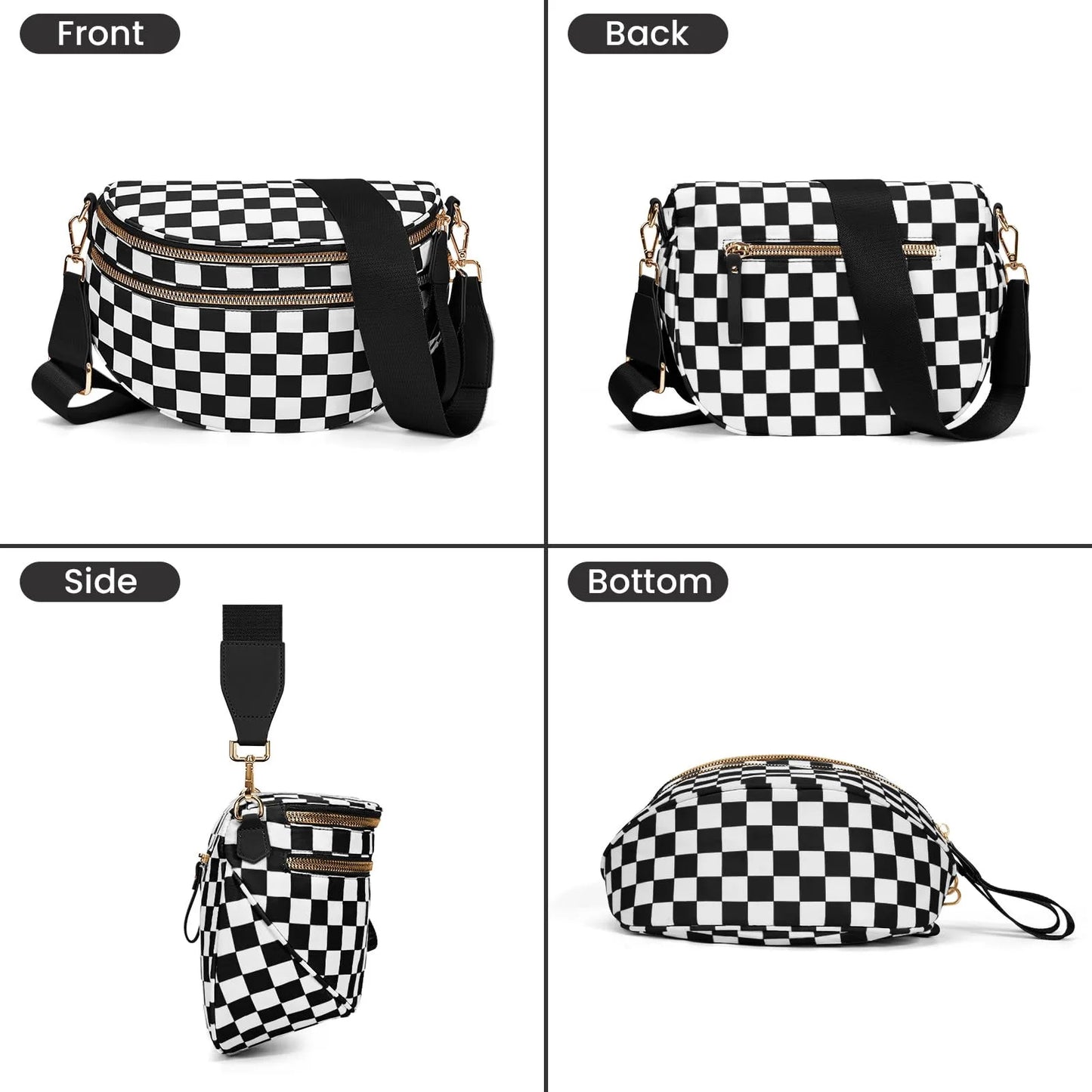 Doyogicn Iris Leopard Nylon Bum Bag Fanny Pack Everyday Essentials - Revitalize Mind Body