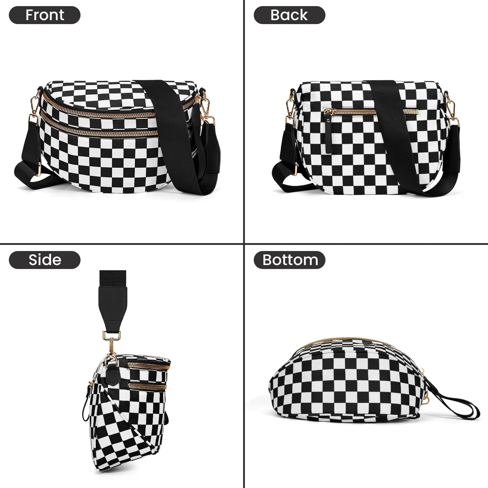 Doyogicn Iris Leopard Nylon Bum Bag Fanny Pack Everyday Essentials - Revitalize Mind Body