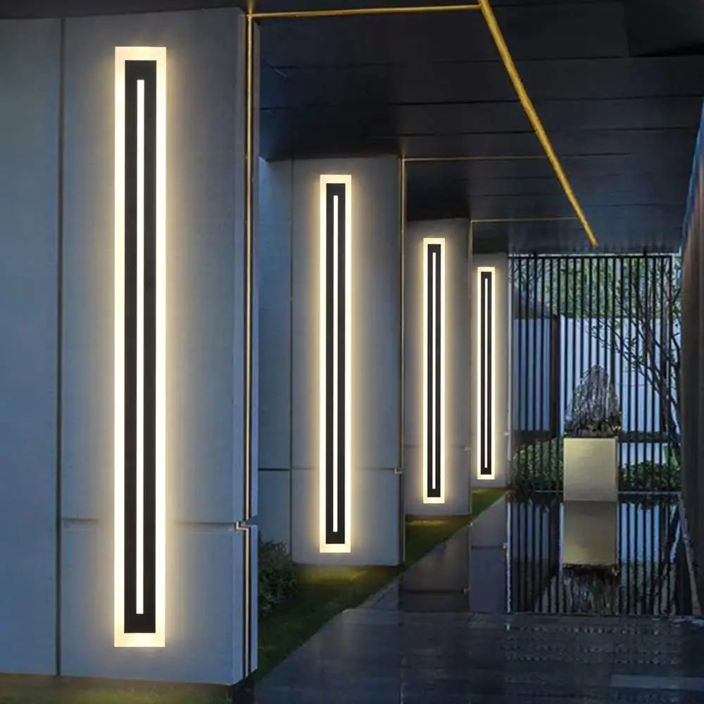 Outdoor Linear LED Wall Light Fixture Modern Frosted Acrylic IP67 - Revitalize Mind Body