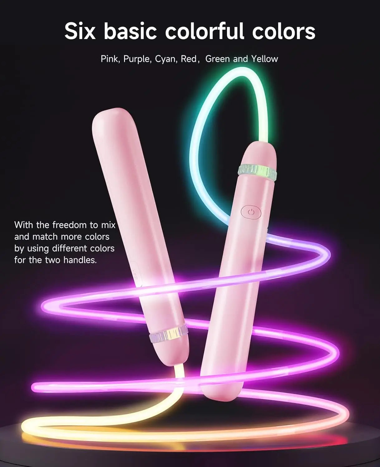 LED Light Up Adjustable Jump Rope For Fitness And Recreation - Revitalize Mind Body