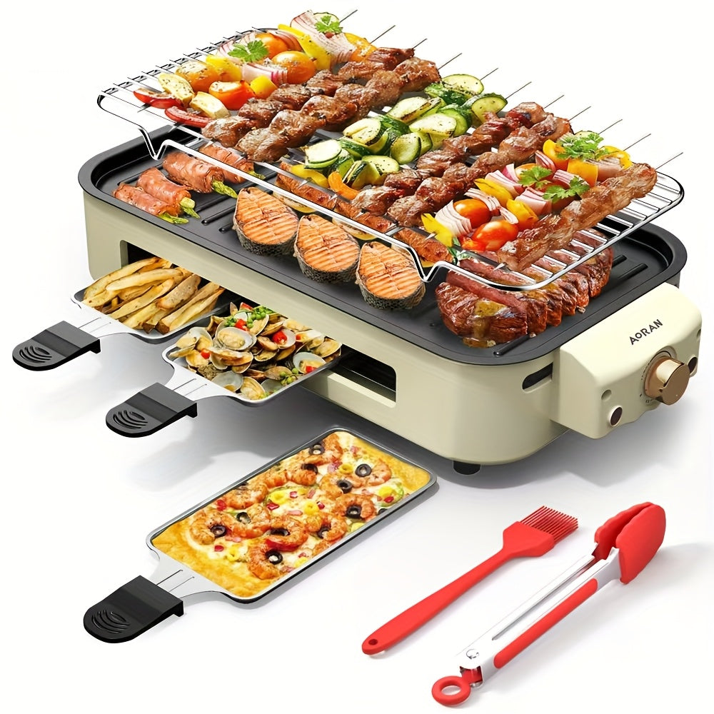 Aoran Stainless Steel Detachable Electric Barbecue Grill With Frying Pan