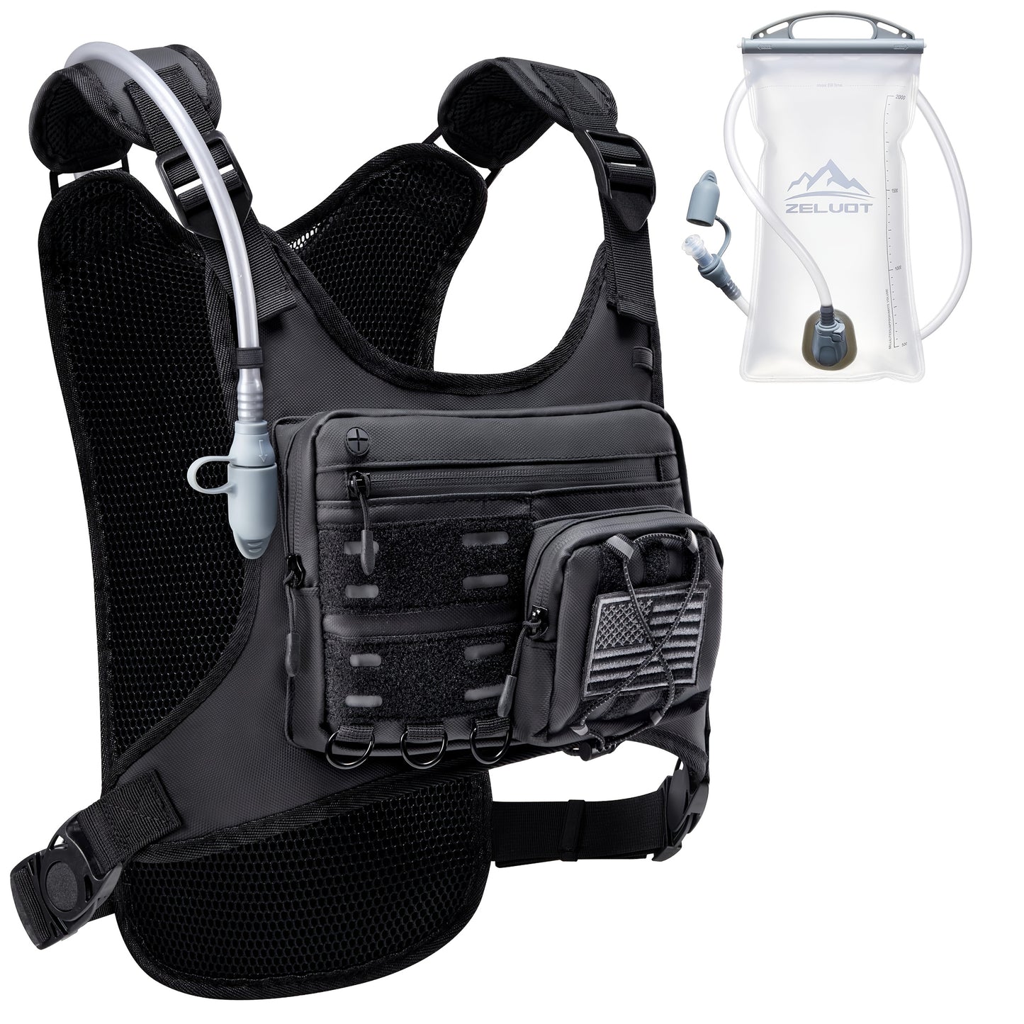 Lightweight Hydration Vest With 2L Bladder For Running - Revitalize Mind Body