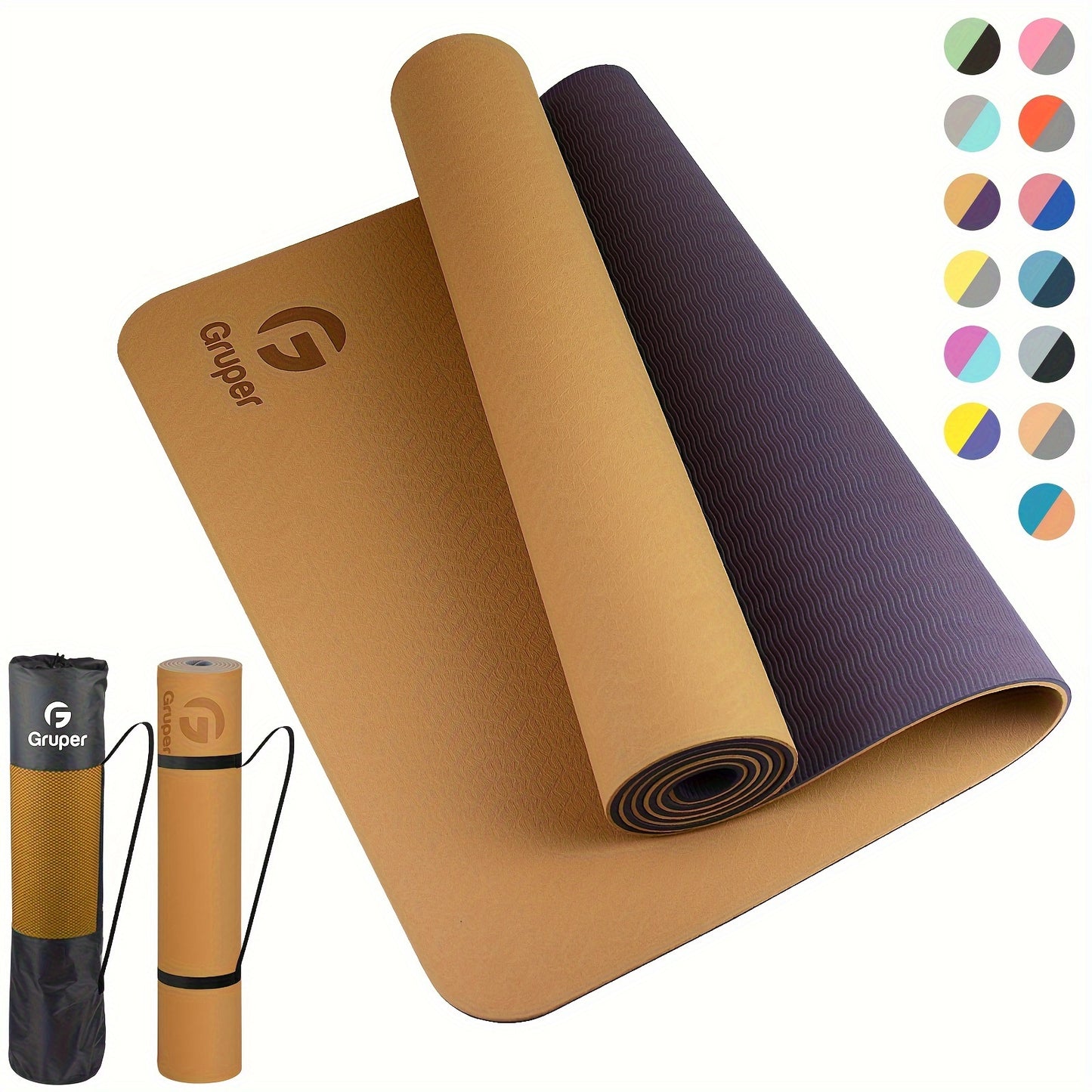 TPE Non Slip Yoga Mat For Yoga Pilates Floor Exercises
