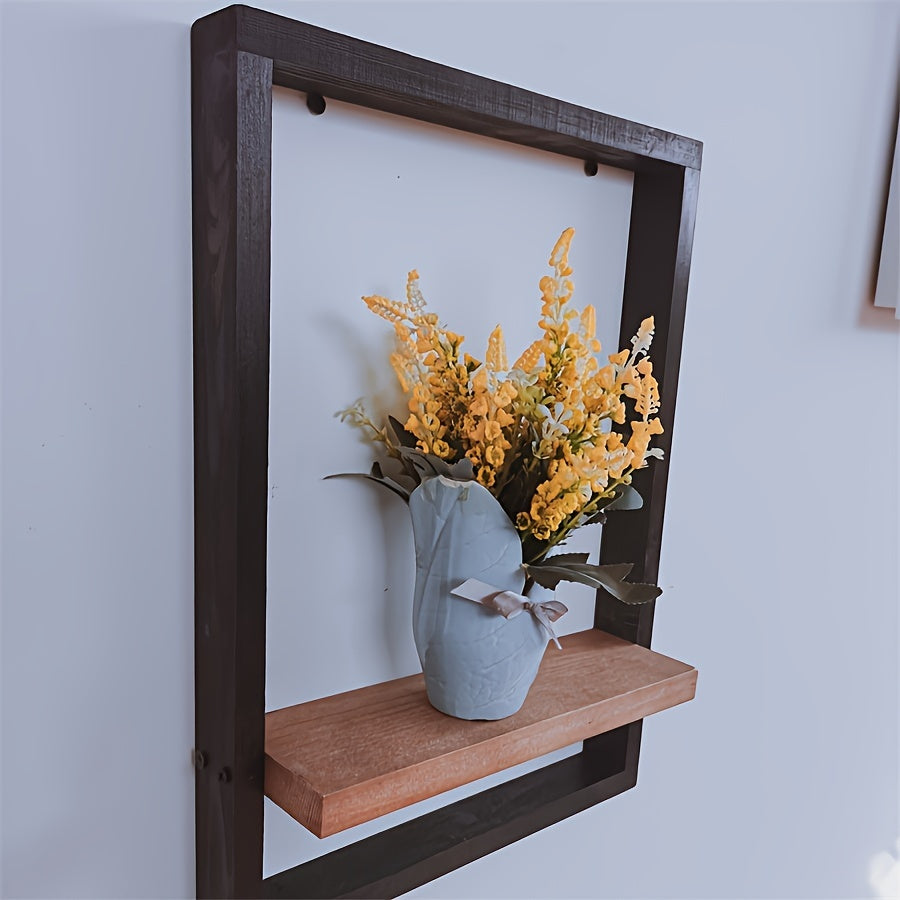 LOOBANI Rustic Wooden Hanging Shelf Bracket Wall Mounted