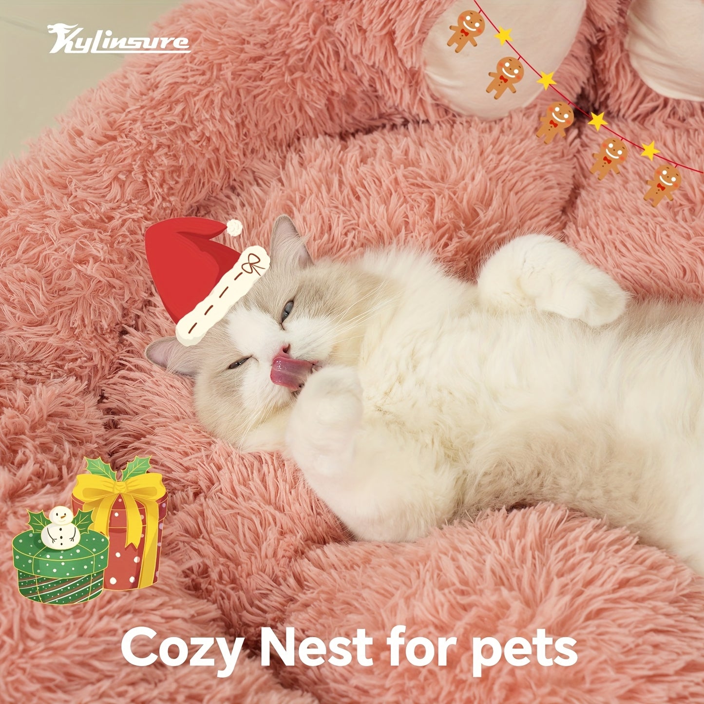 KYLINSURE Bear Paw Shaped Dog Bed And Cat Bed Plush