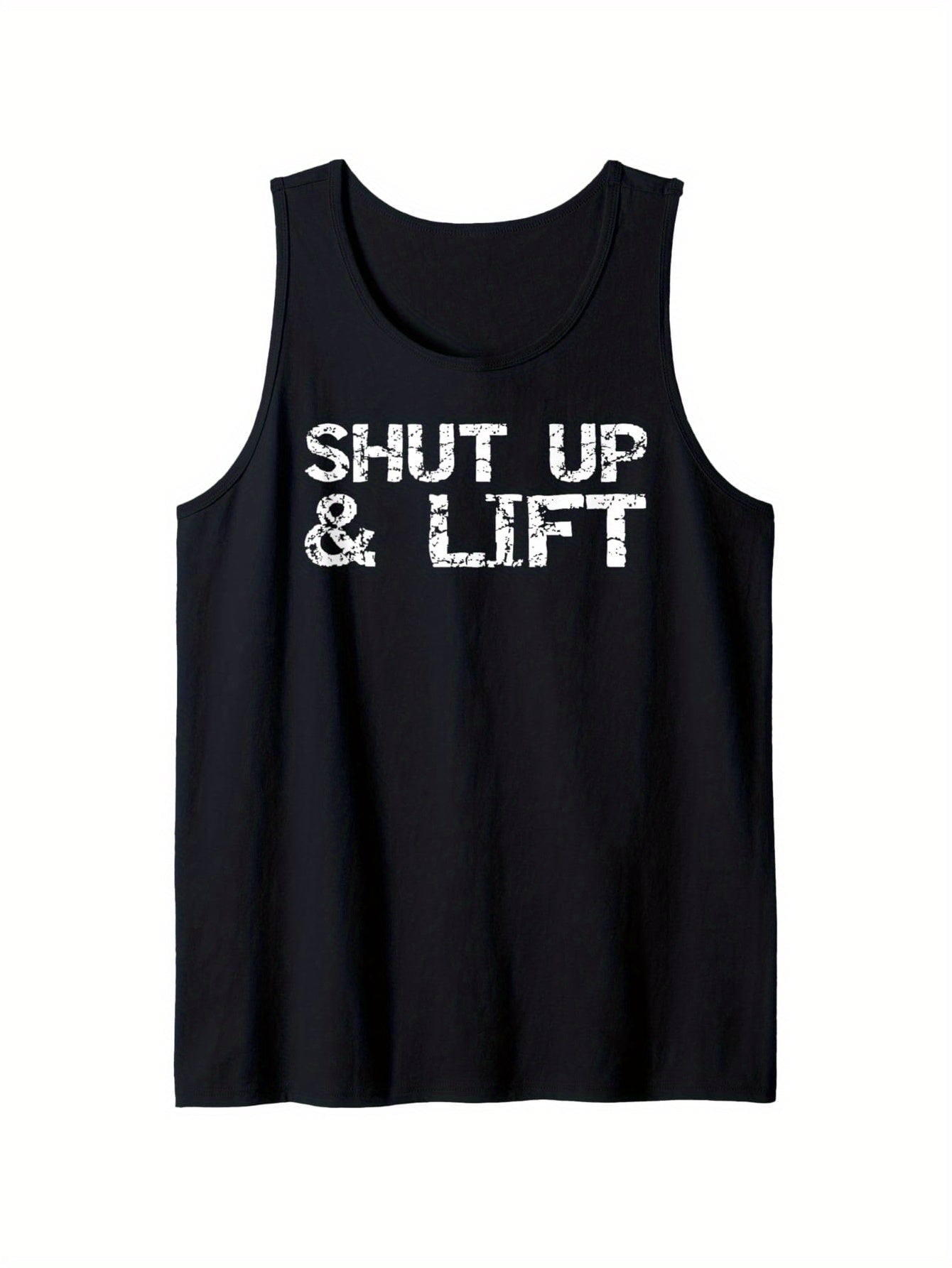Men's Humorous Shut Up and Lift Fitness Tank Top