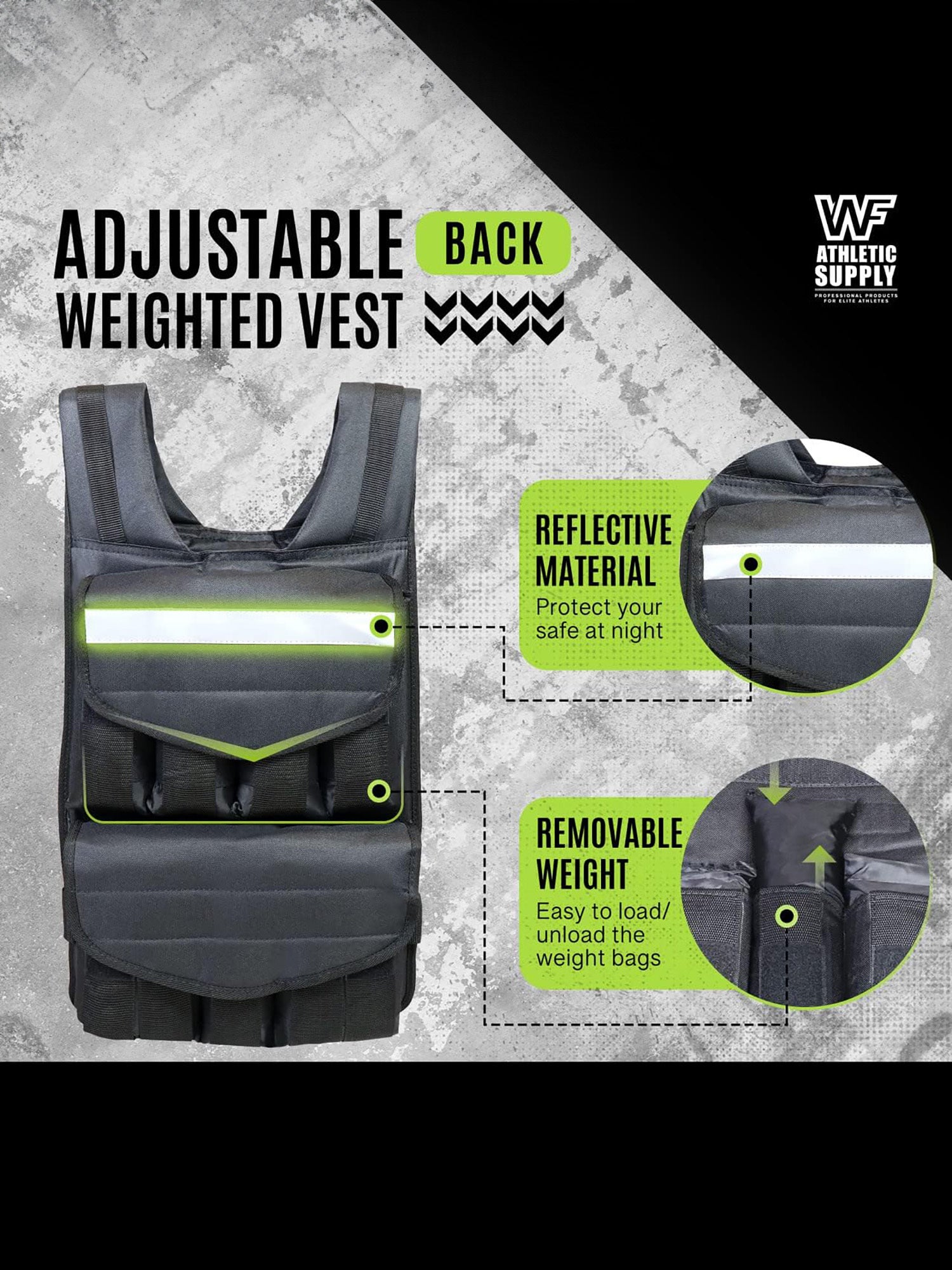 40 LB Adjustable Weighted Vest For Strength Training - Revitalize Mind Body