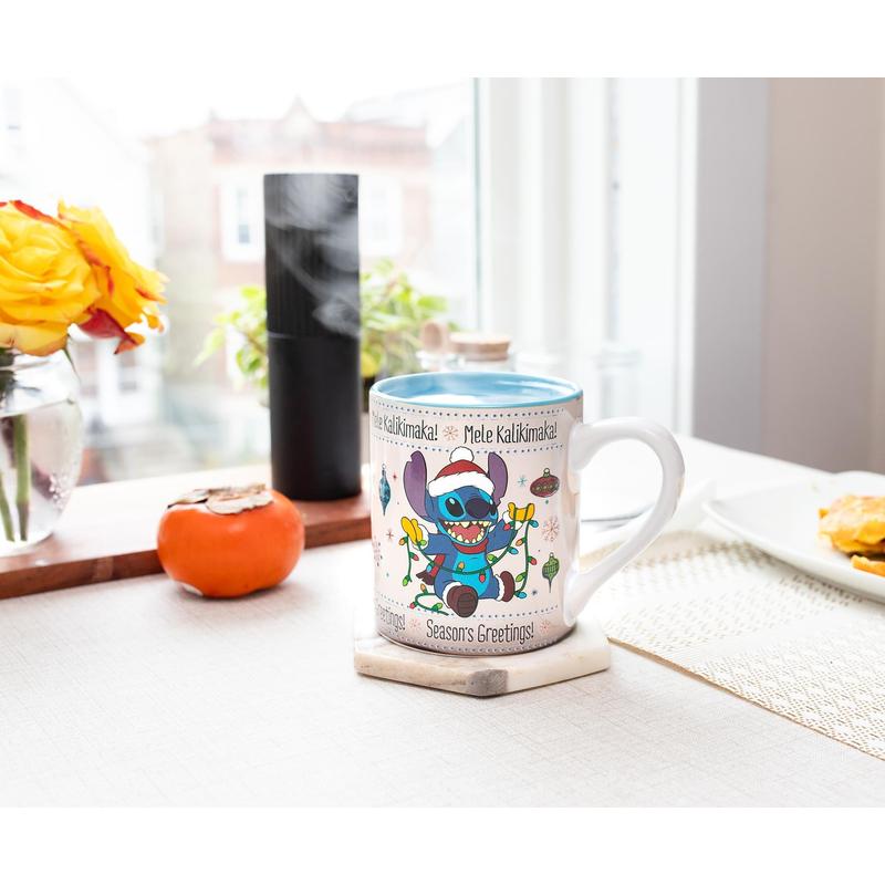 Silver Buffalo Disney Lilo & Stitch Holiday Sweater Heat-Reveal Ceramic Mug