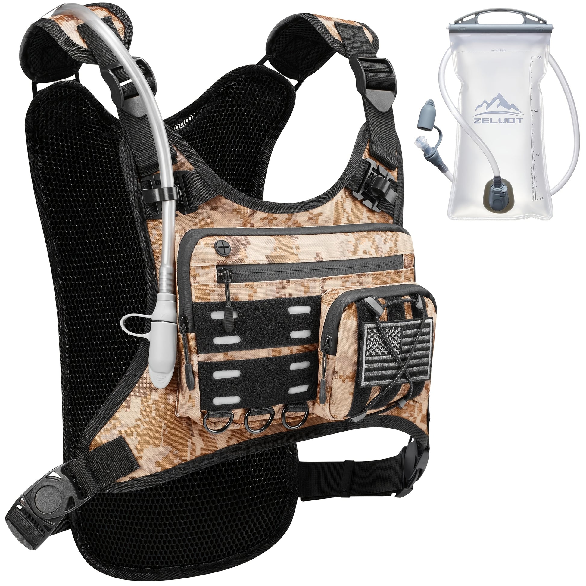 Lightweight Hydration Vest With 2L Bladder For Running - Revitalize Mind Body