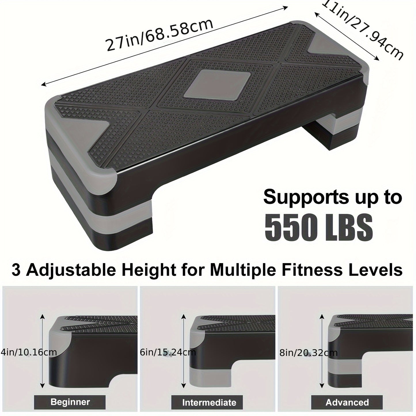 Adjustable Aerobic Stepper Platform for Home Workouts and Fitness Enthusiasts - Revitalize Mind Body