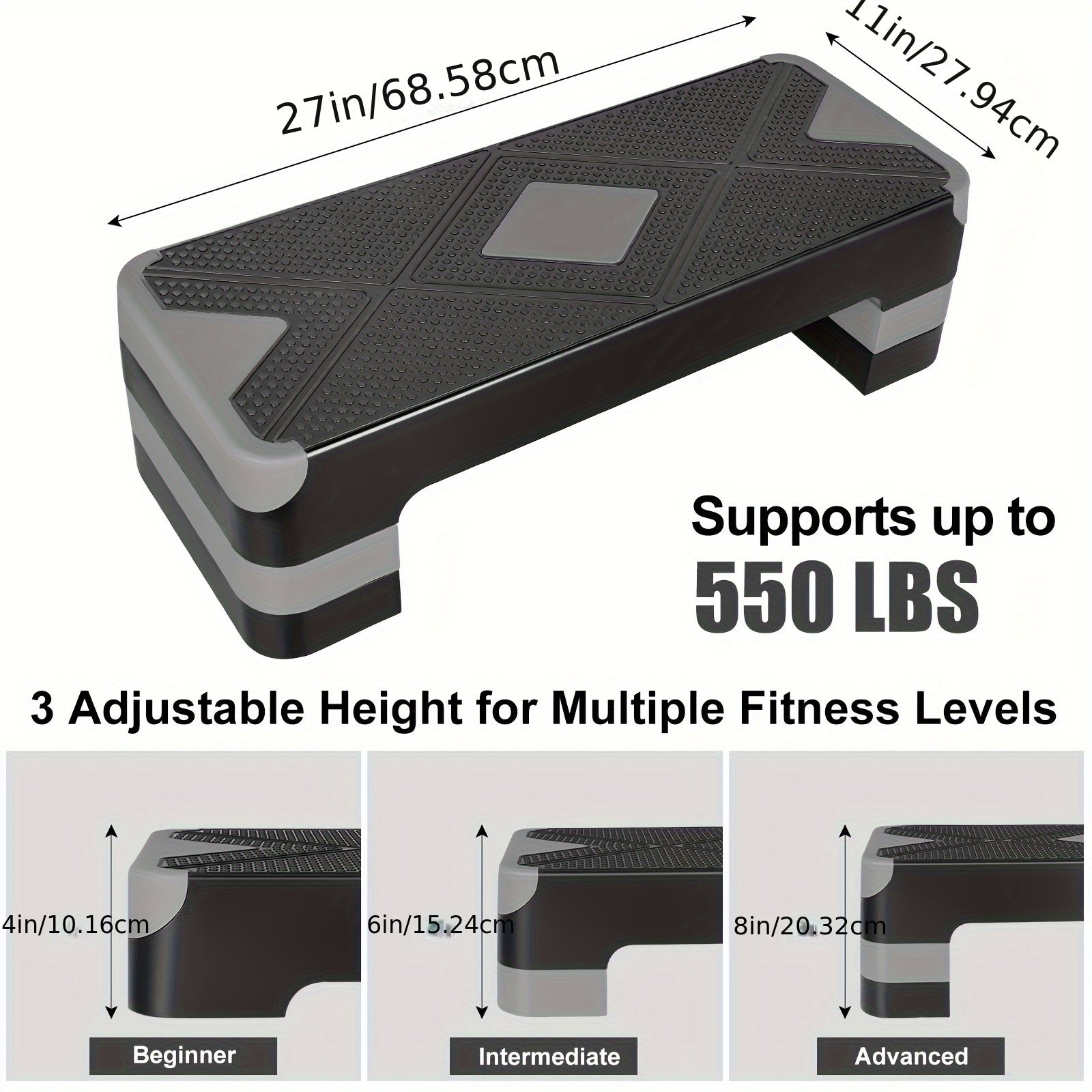 Adjustable Aerobic Stepper Platform for Home Workouts and Fitness Enthusiasts - Revitalize Mind Body
