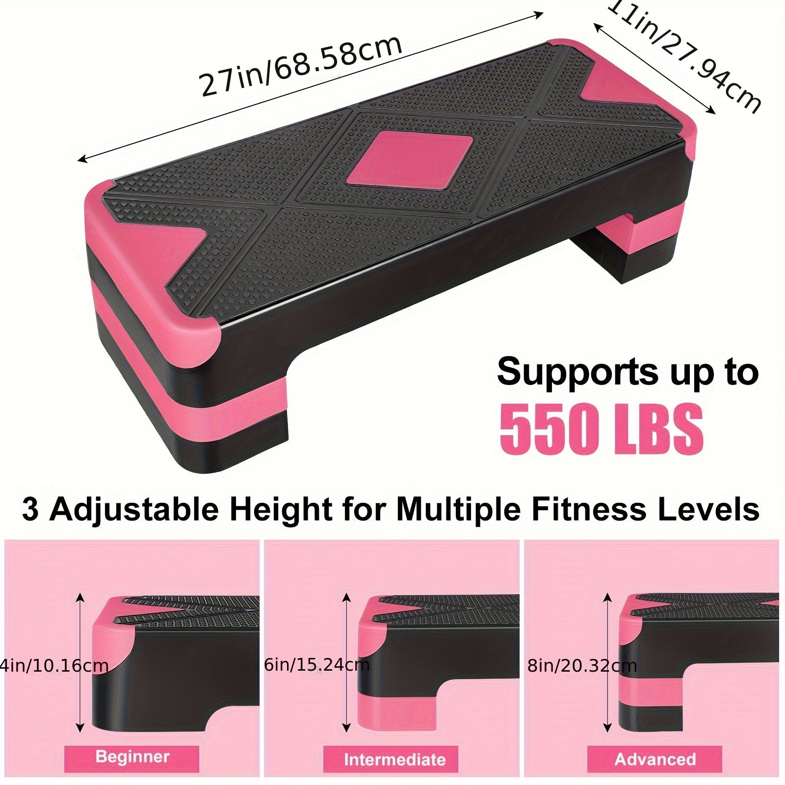 Adjustable Aerobic Stepper Platform for Home Workouts and Fitness Enthusiasts - Revitalize Mind Body