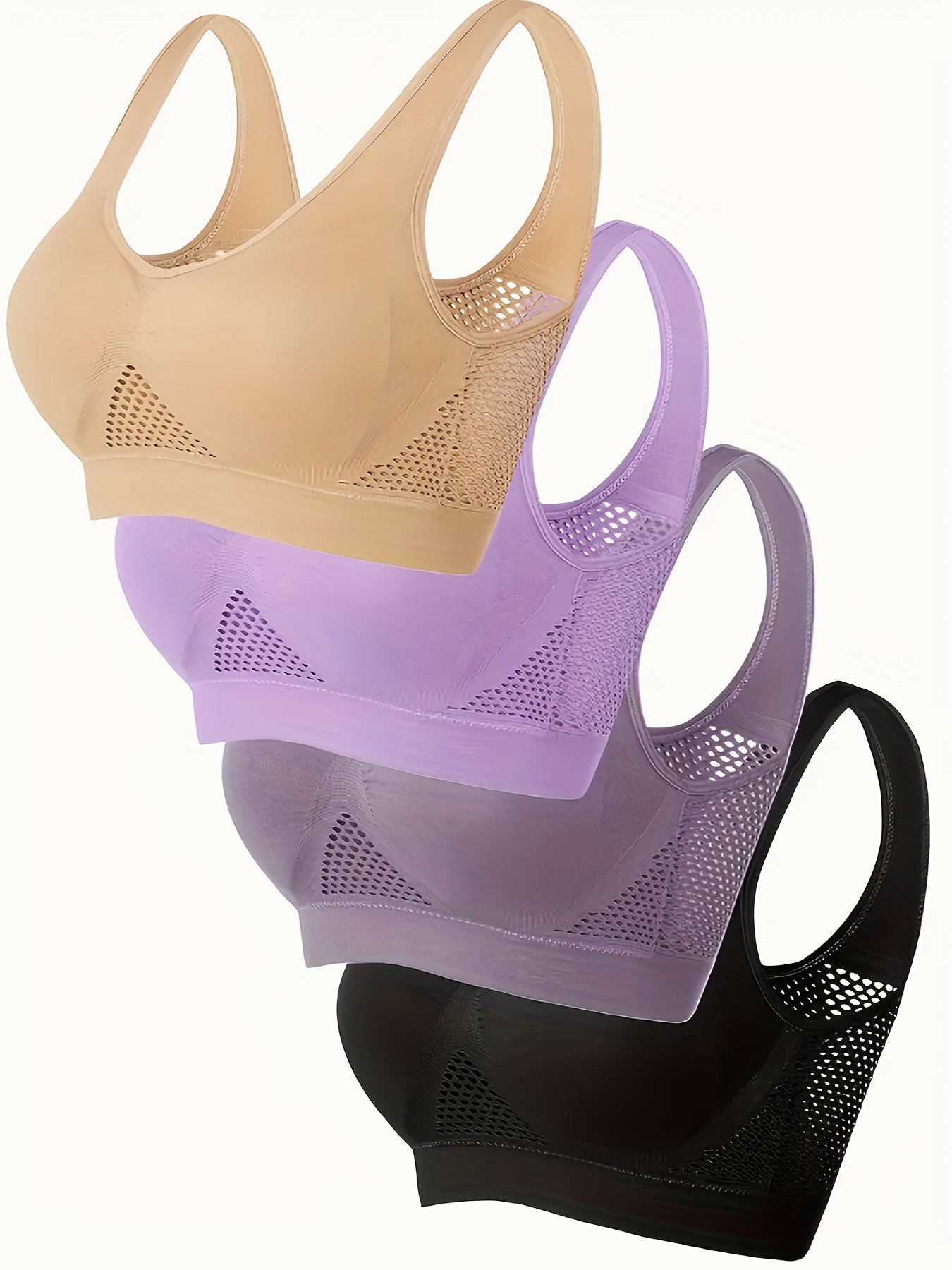 MANNICE Wireless Padded Sports Bras for Yoga and Fitness - Revitalize Mind Body