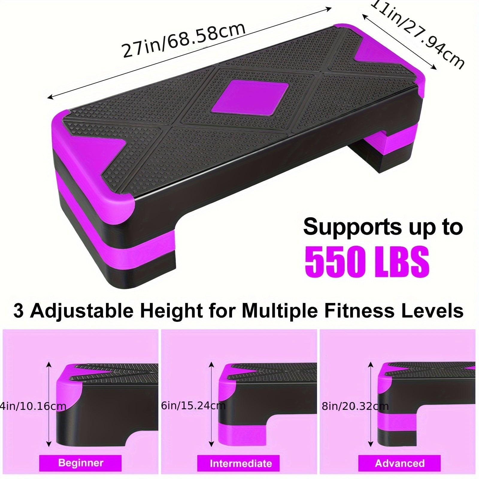 Adjustable Aerobic Stepper Platform for Home Workouts and Fitness Enthusiasts - Revitalize Mind Body