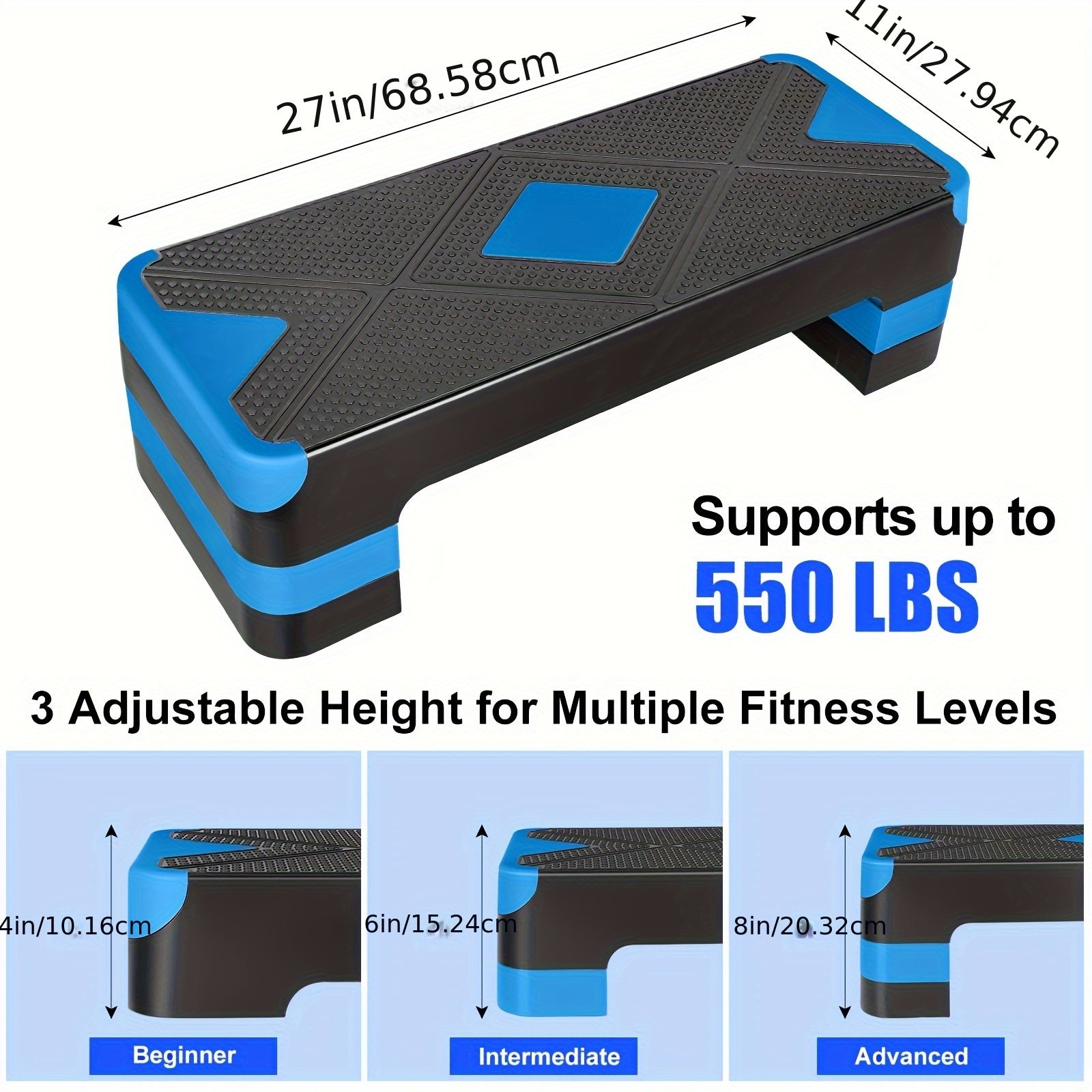 Adjustable Aerobic Stepper Platform for Home Workouts and Fitness Enthusiasts - Revitalize Mind Body