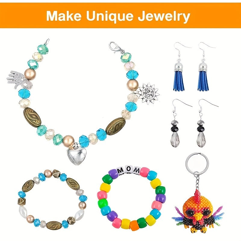 PHCOO DIY Jewelry Making Kit Beading Set Elastic Rope Tool