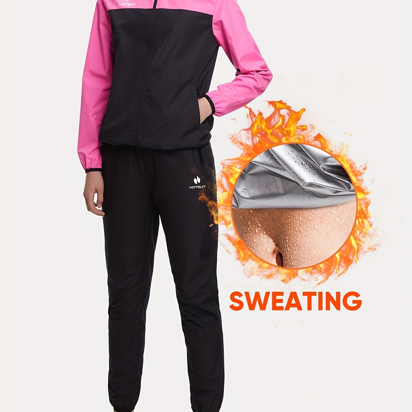 HOTSUIT Women's Sweat Sauna Suit With Hooded Jacket And Pants - Revitalize Mind Body