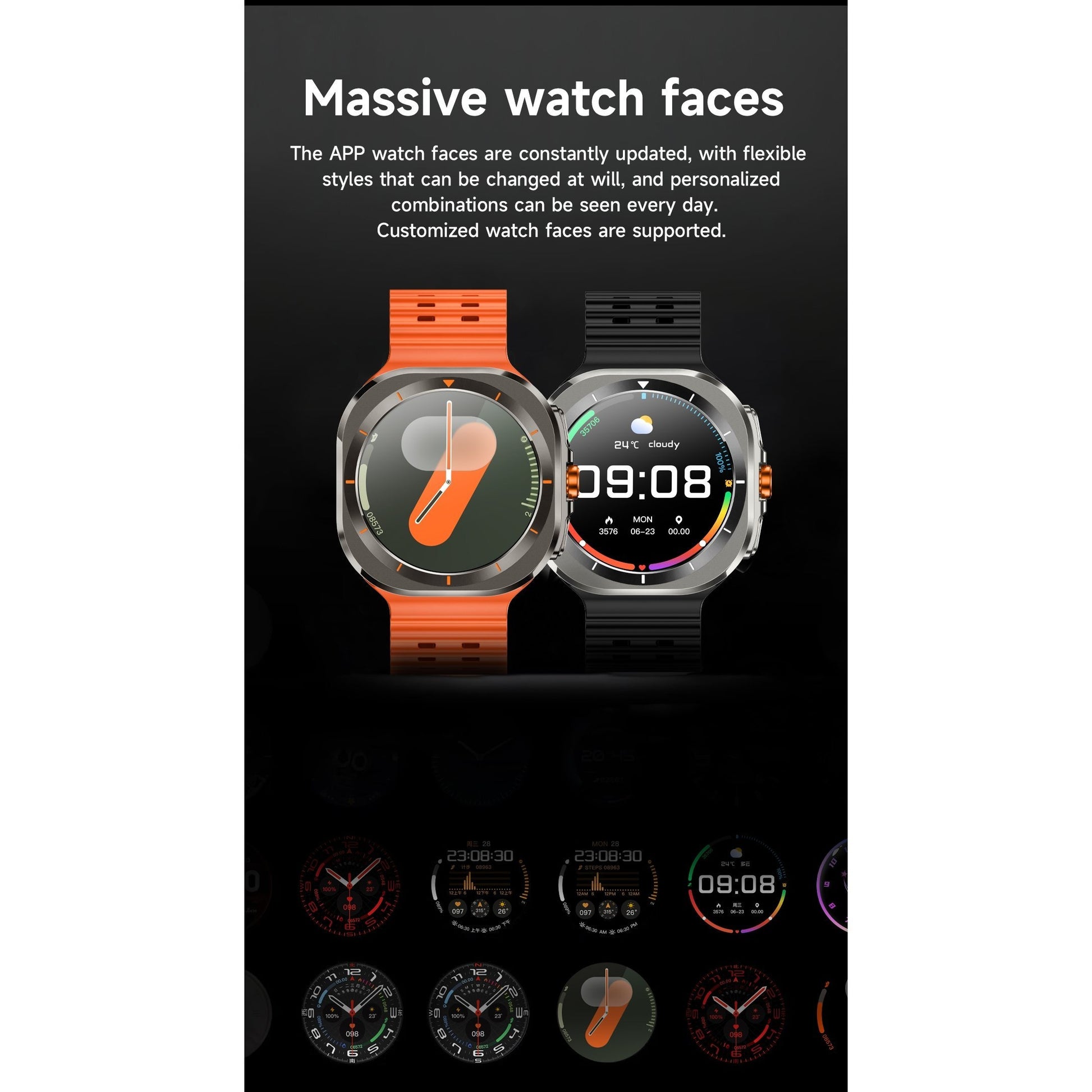 HACFUN Latest 7 In 1 Set Smart Watch & Earbuds 7 Straps, 1.46inch Full Touch Screen, Fitness Tracker Sleep Monitoring, Voice Assistant, Wireless Call Make/Answer, Music Control, Message Notification, Best Gift - Revitalize Mind Body