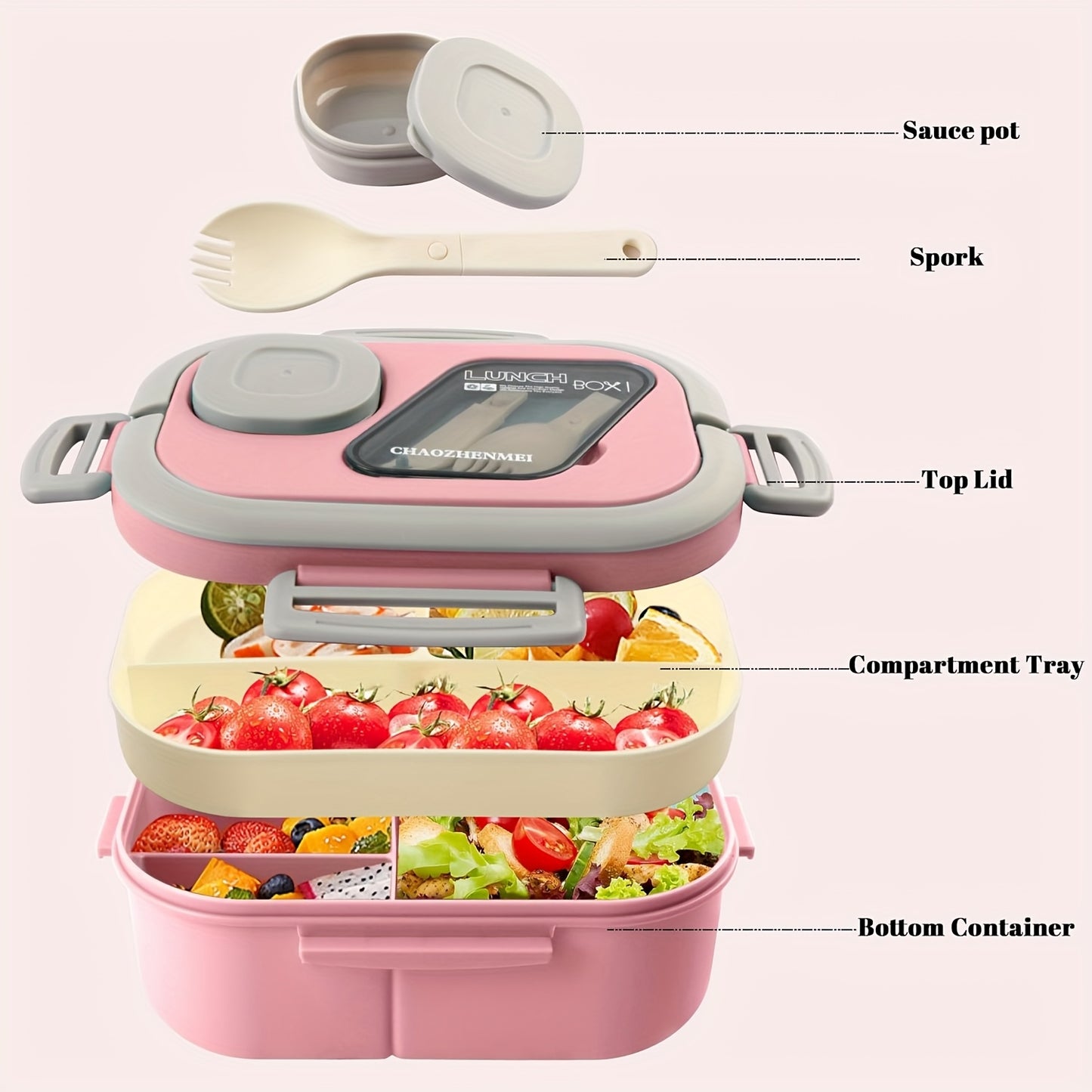 Multi-Layer Lunch Box Set With Cutlery And Cup Meal Bag - Revitalize Mind Body