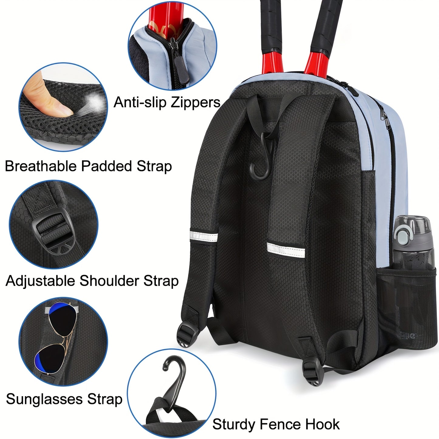 Tennis Backpack For Women And Men With Insulated Racket Pocket