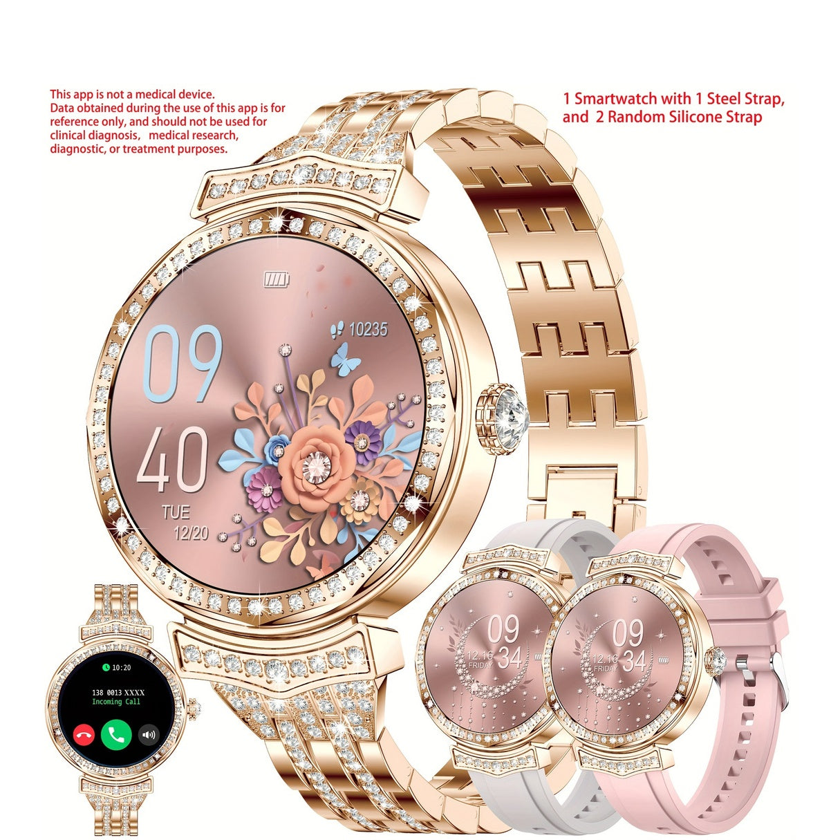 1.32" AMOLED Smart Watch For Women, Answer/Make Calls, Smart Fitness Watch For Women - Call Integration, Wireless Call Smart Watch For Android And IPhone, Fitness Tracker, Sleep Monitoring, Step Caloric, Call Information Prom - Revitalize Mind Body