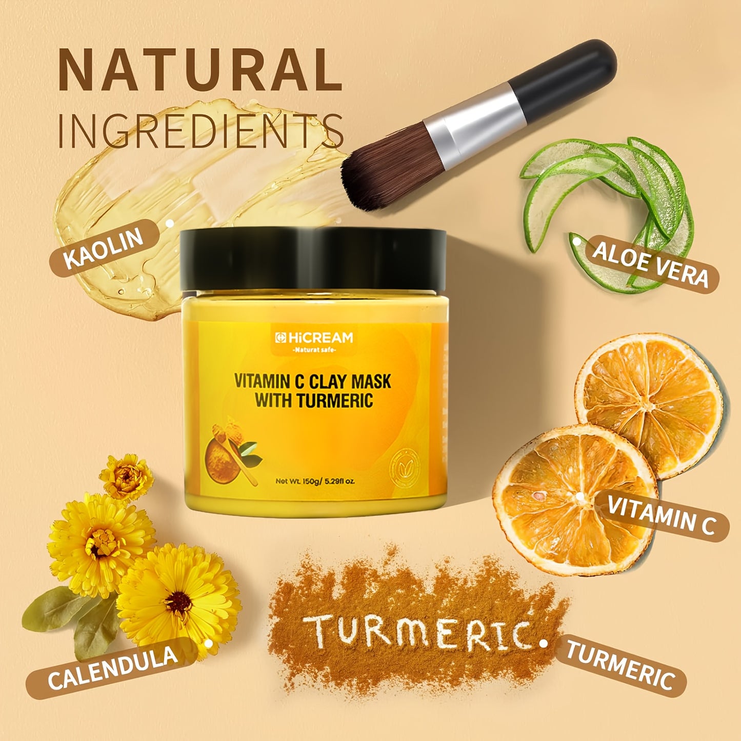 MASKISSE Vitamin C Turmeric 4Piece Skin Care Set Hydrating - Revitalize Mind Body