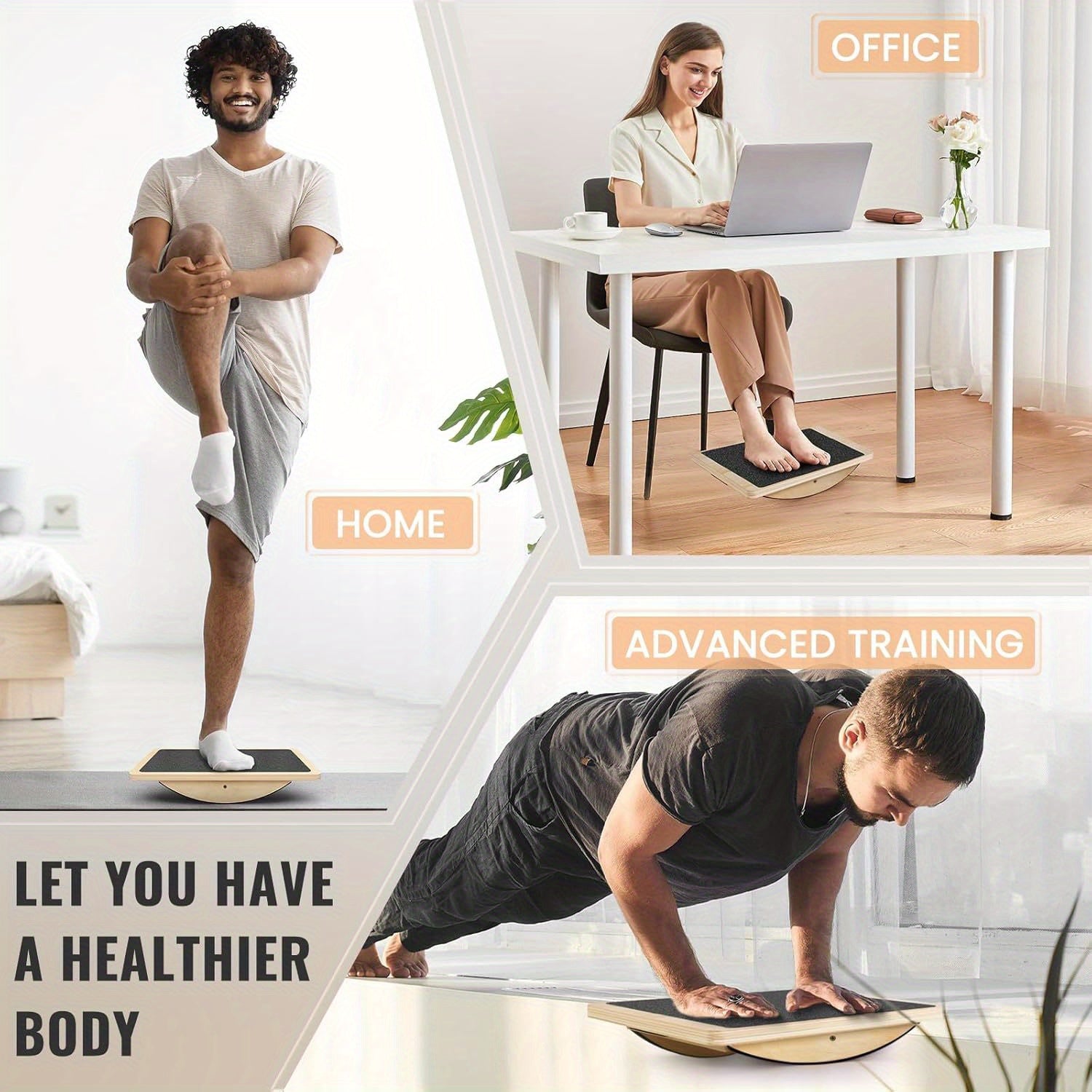 Balance Board Professional Wobble Board For Adults Core Strength - Revitalize Mind Body