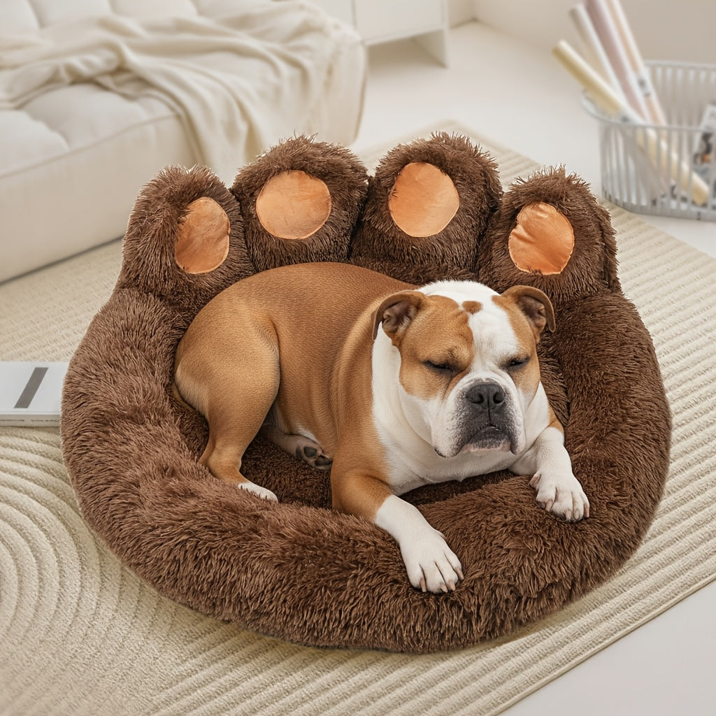 KYLINSURE Bear Paw Shaped Dog Bed And Cat Bed Plush