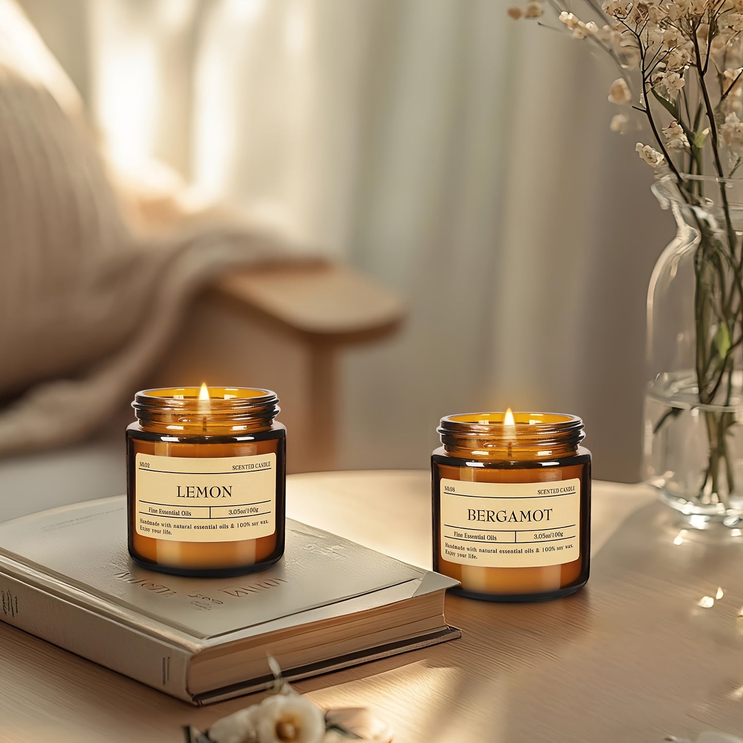 24 Pack Soy Wax Glass Jar Candles Gift Set Occasions