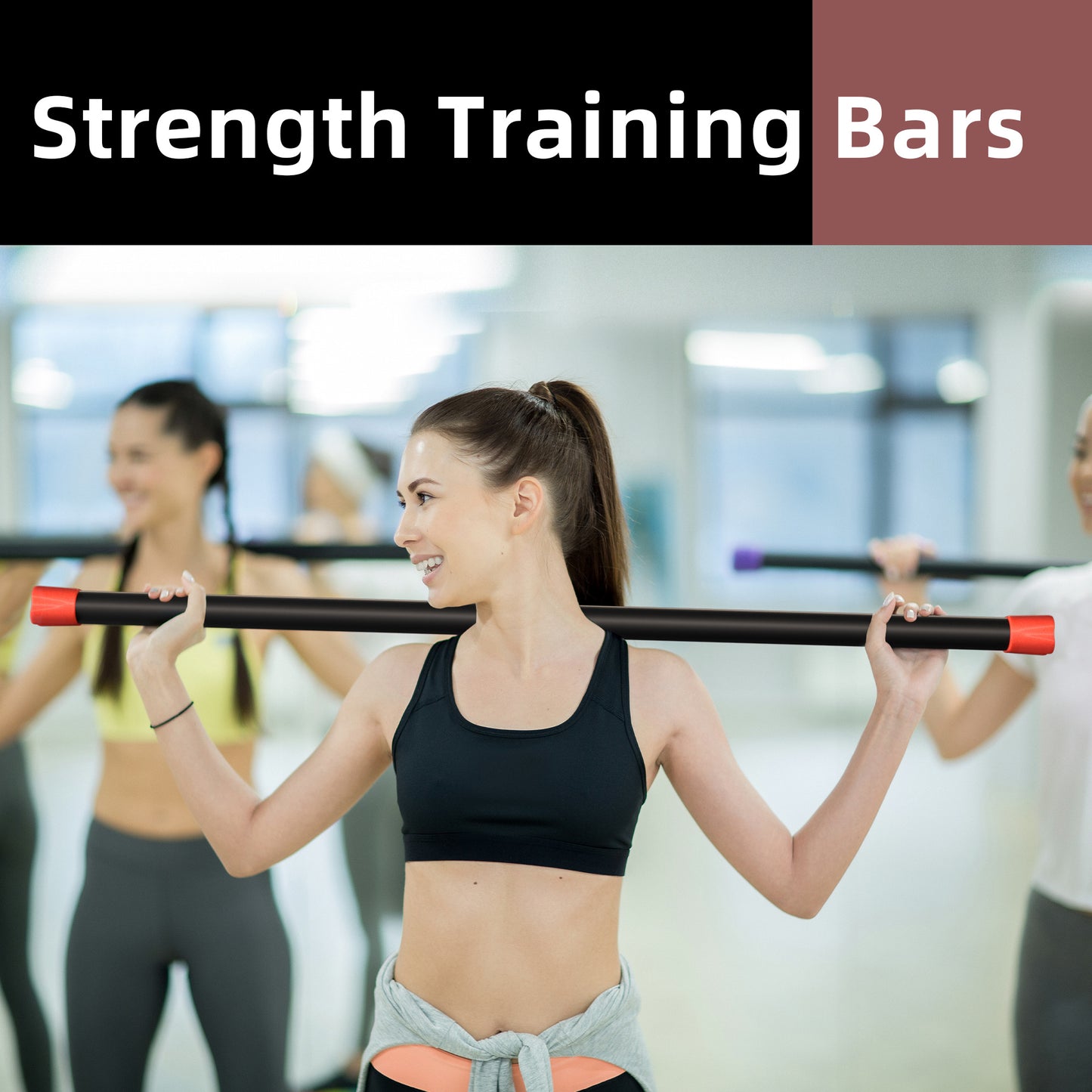 FITVIDS Weighted Bar For Home Workouts Steel Core Bar
