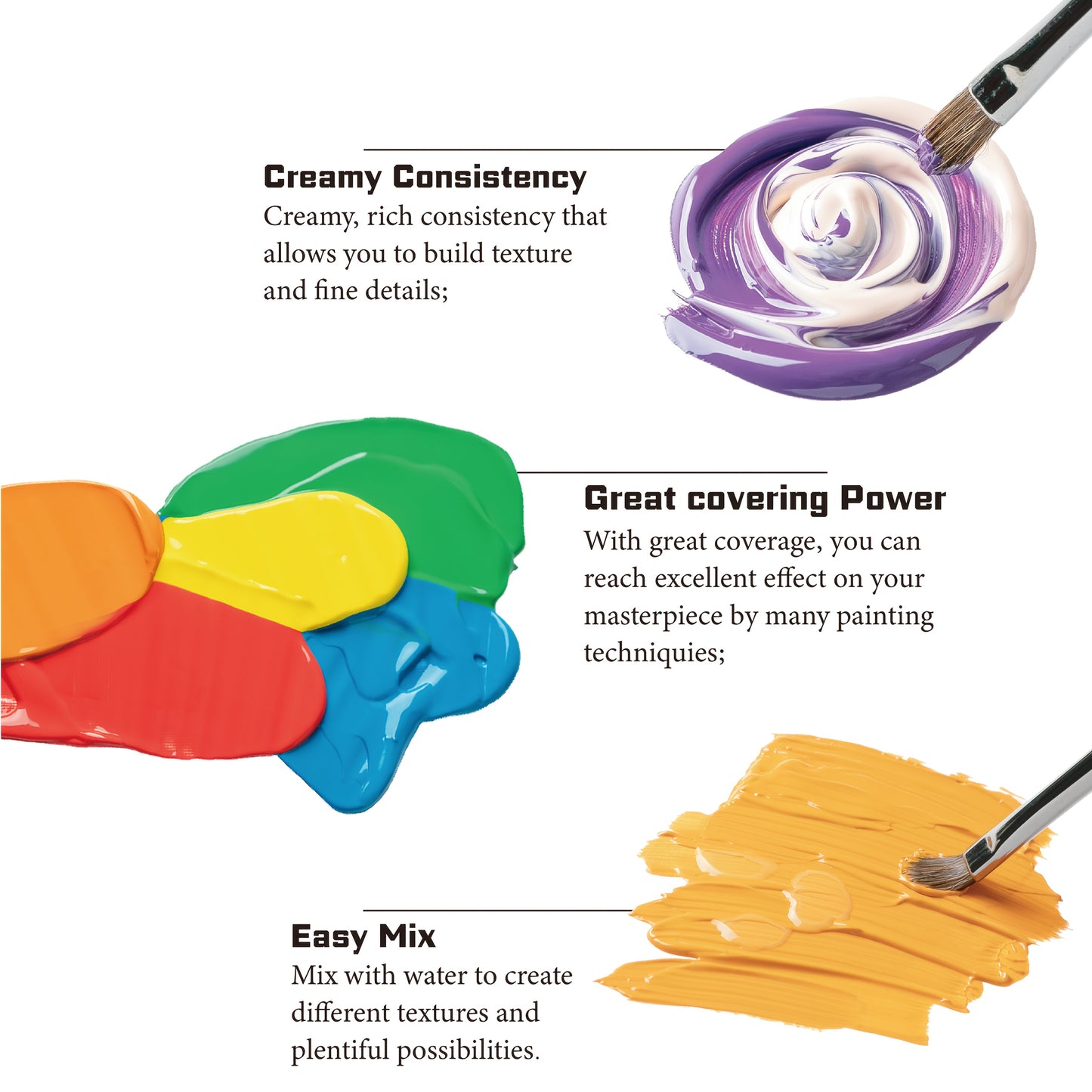 Fantastory 24Pcs Acrylic Paint Set Professional Craft Kit