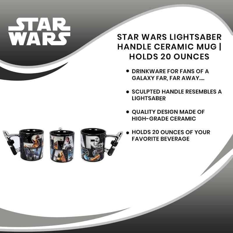 Silver Buffalo Star Wars Officially Licensed Lightsaber Handle Ceramic Mug
