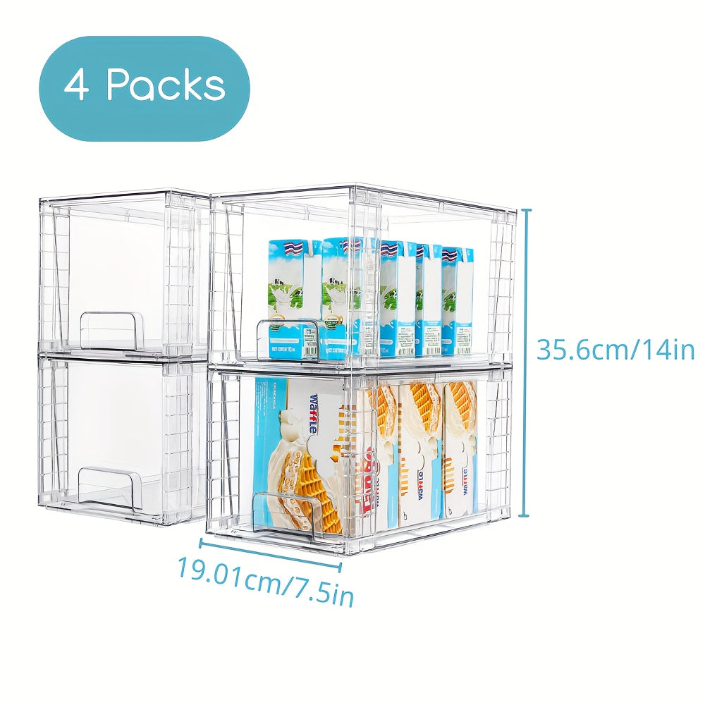 Large Stackable Clear Acrylic Food Storage Containers