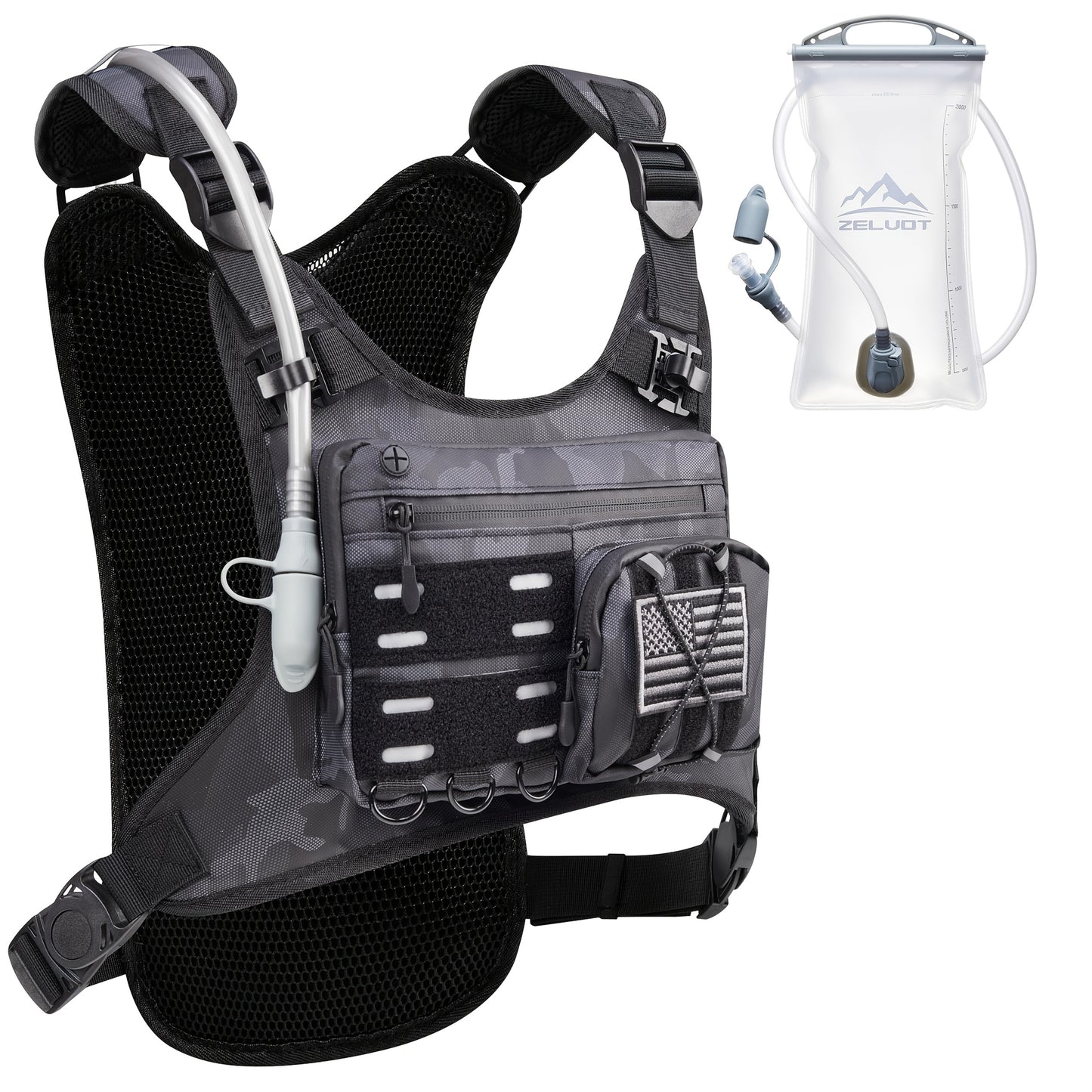 Lightweight Hydration Vest With 2L Bladder For Running - Revitalize Mind Body