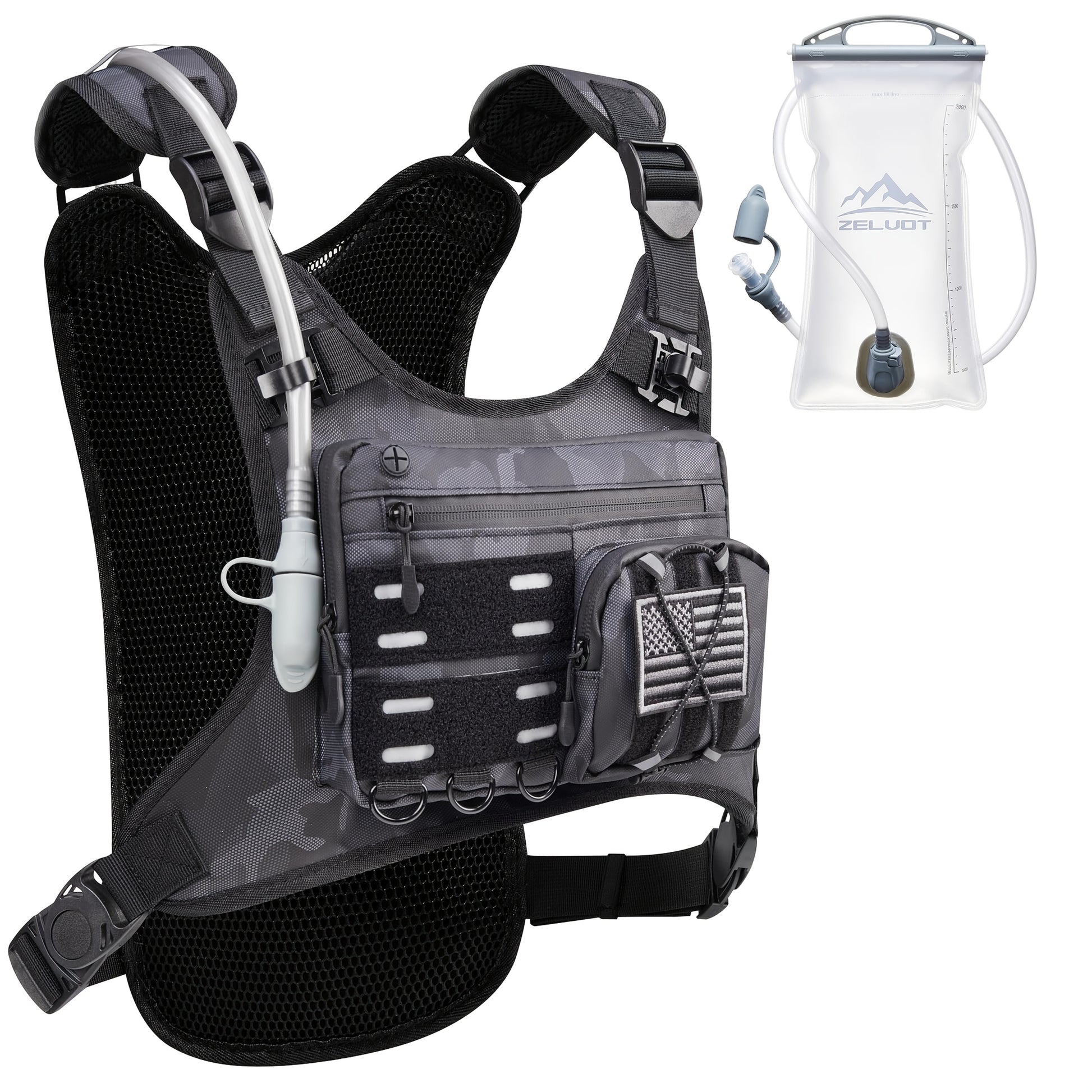 Lightweight Hydration Vest With 2L Bladder For Running - Revitalize Mind Body