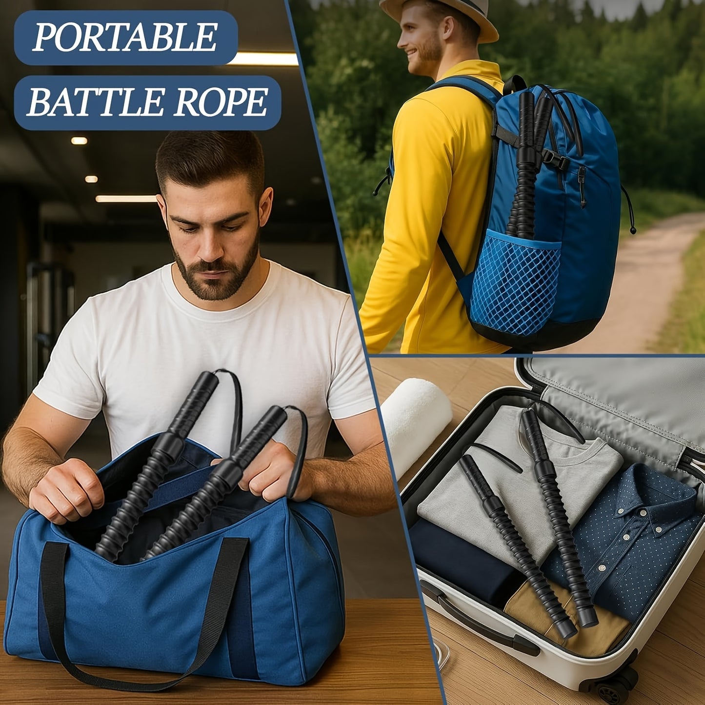 Cordless Combat Rope For Home Gym And Portable Fitness