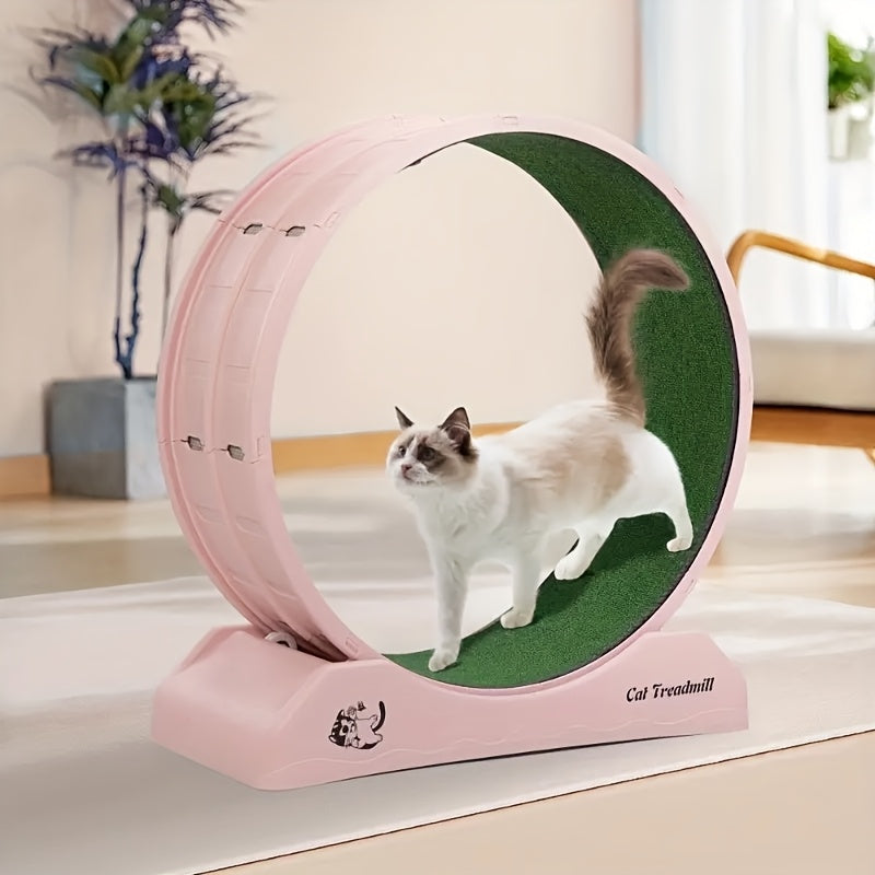 Quiet Cat Treadmill - Animal Print, Non-Electric Exercise Roller For Cats & Small Dogs, Without Battery - Revitalize Mind Body