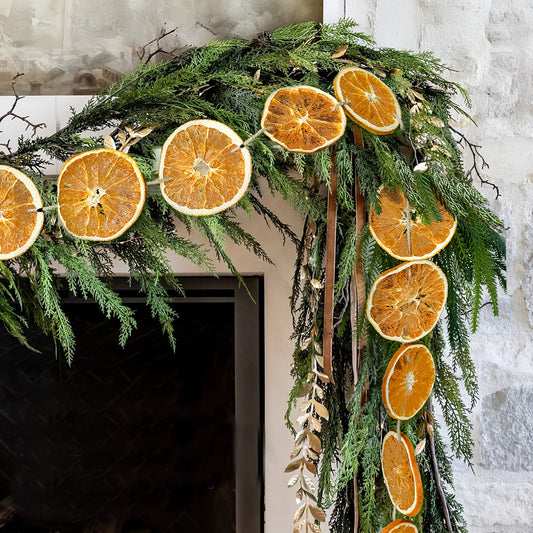 Rustic Farmhouse Wreath Front Door Decor Dried Slices