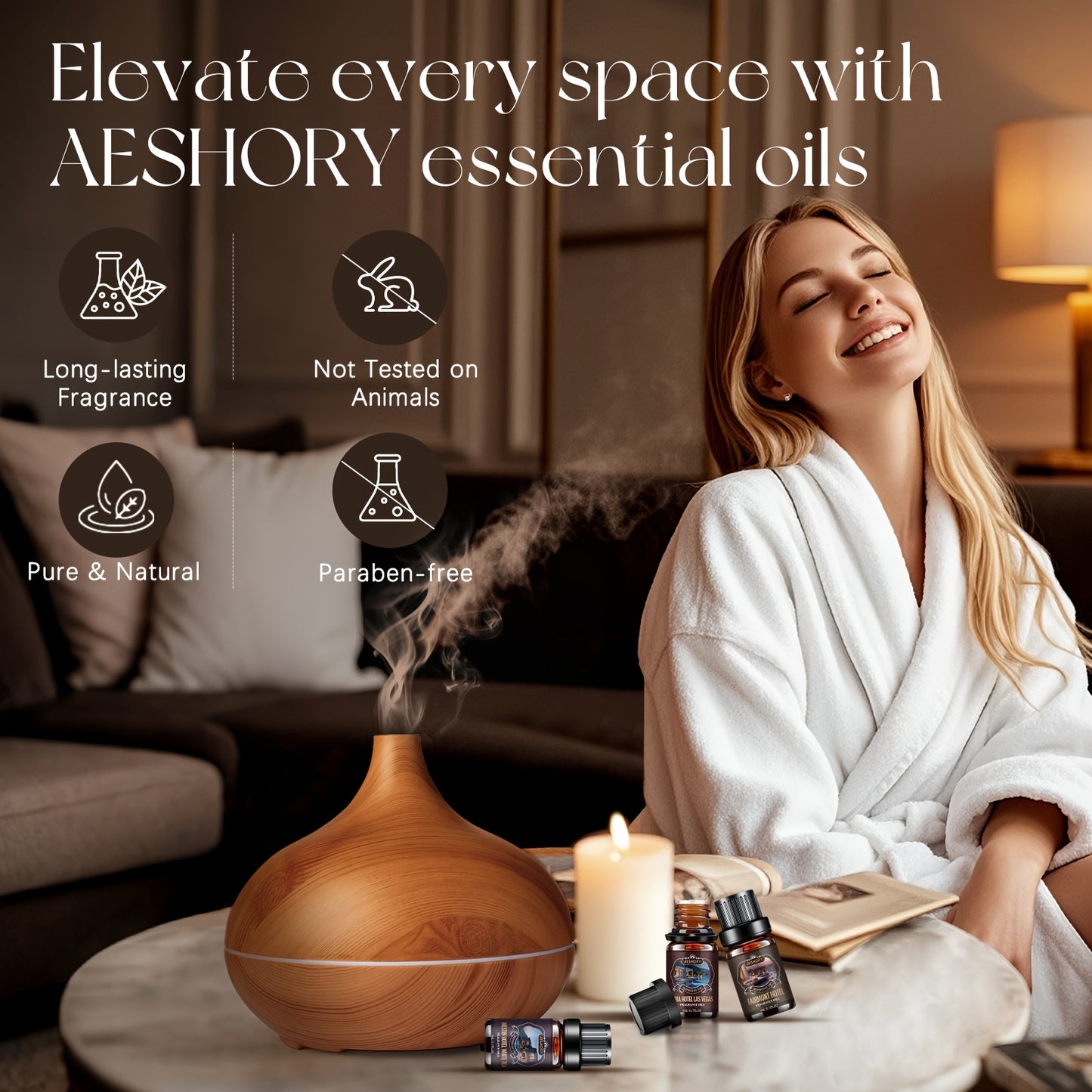 TOTATUIT Luxury Hotel Grade Essential Oil Diffuser Multi Scent Set