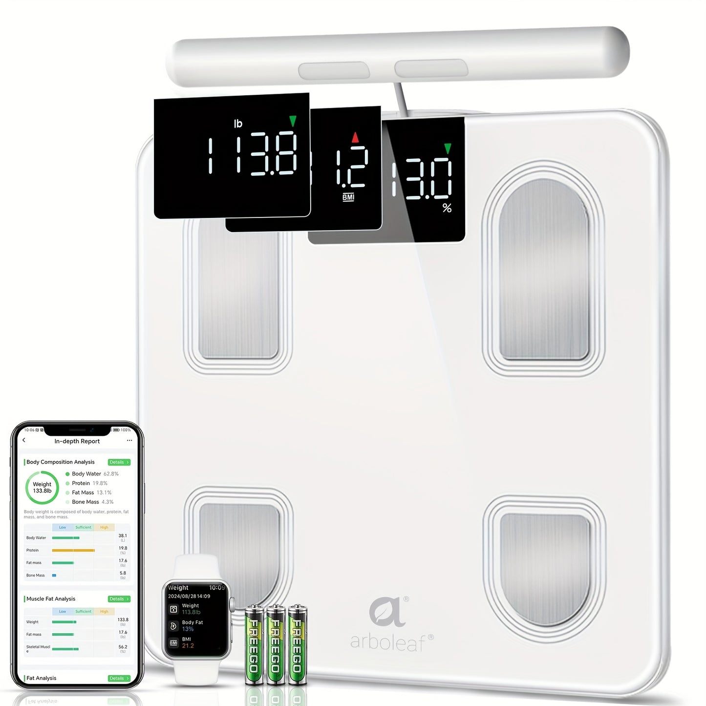 ARBOLEAF Smart Scale With 8-Electrode Body Composition Analyzer