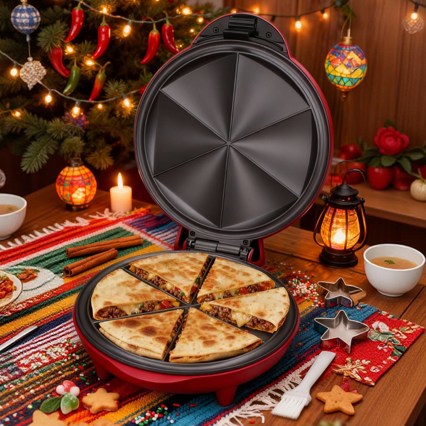 TASTETIDE Electric Quesadilla And Grilled Cheese Maker With Thermostat