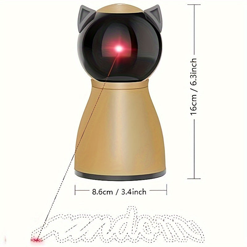 Valonii Interactive Cat Laser Toy Automatic for Indoor Cats, [2024 Newly Upgraded] Real Random Trajectory Rechargeable Laser Pointer Cat Toys for Indoor Cats/Kittens/Dogs - Revitalize Mind Body